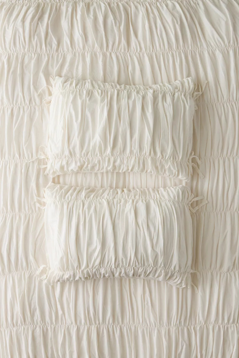 Lull Ruched Duvet Cover Set | Textured Cotton Bedding | Fresh Pleat-10