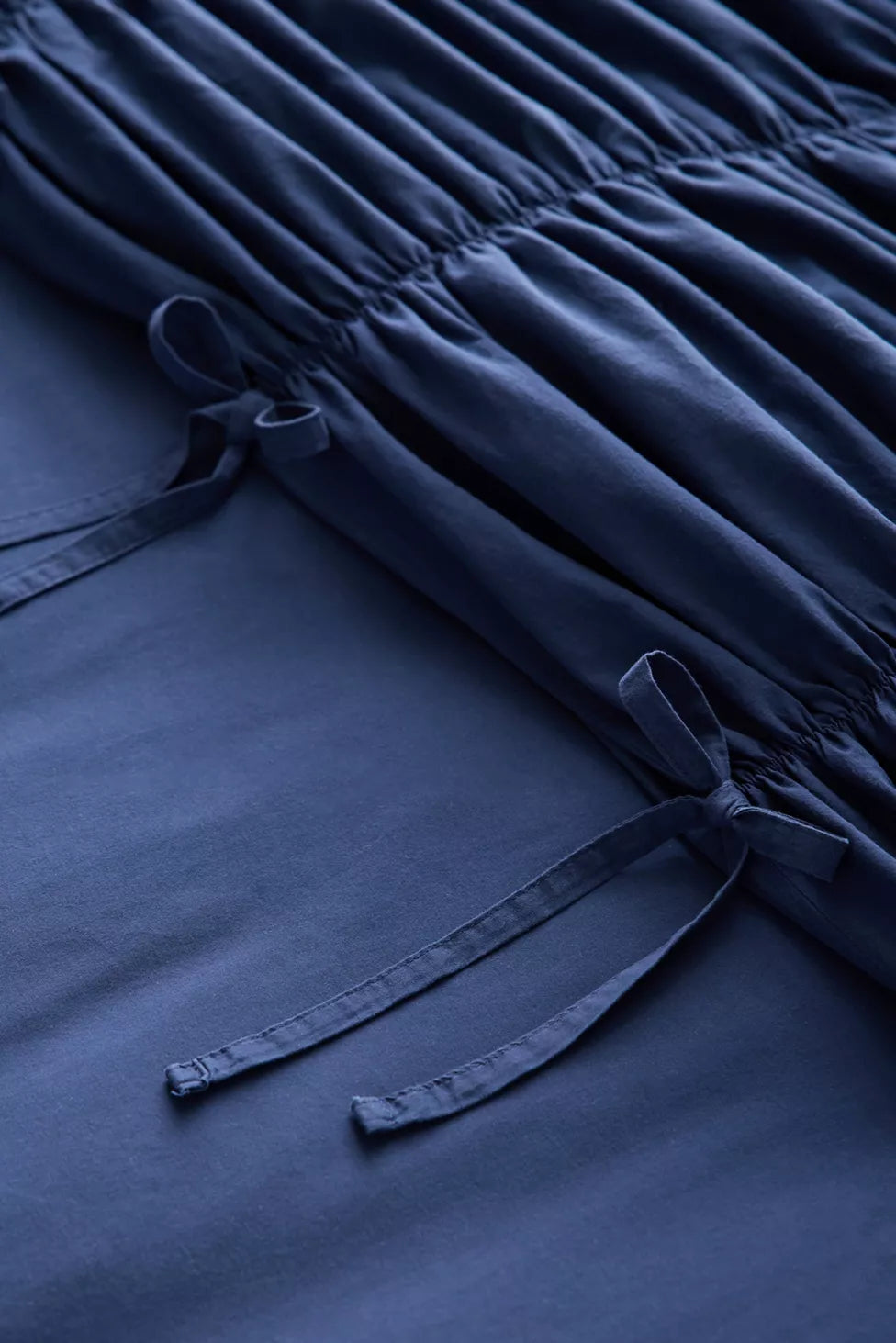 Lull Ruched Duvet Cover Set | Textured Cotton Bedding | Fountain Blue-10