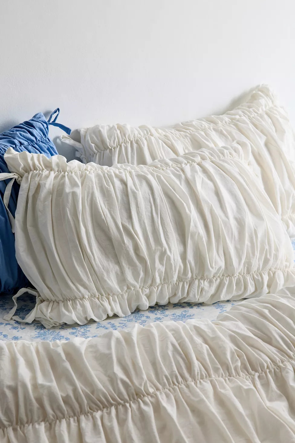 Lull Ruched Duvet Cover Set | Textured Cotton Bedding | Fresh Pleat-11