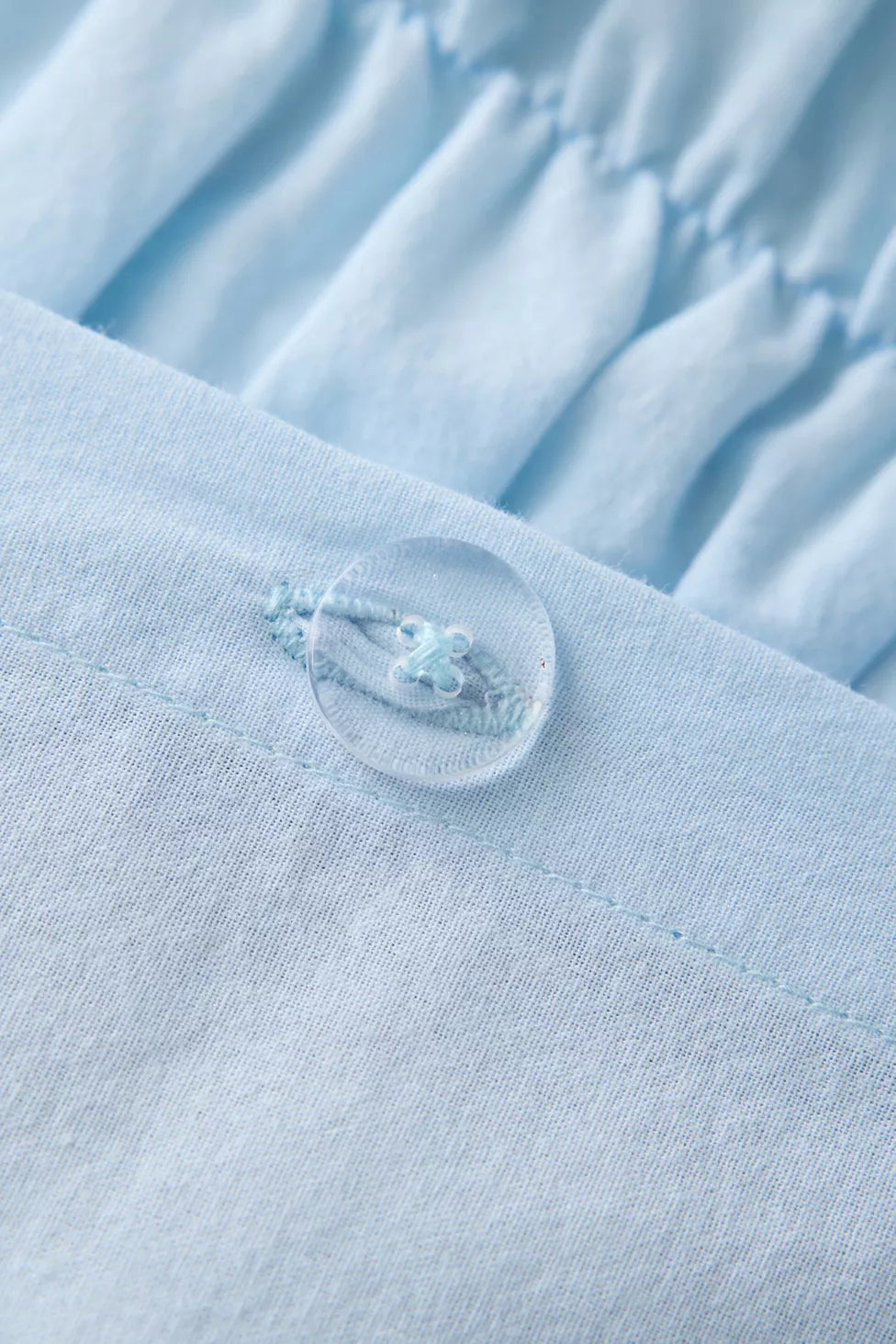 Lull Ruched Duvet Cover Set | Textured Cotton Bedding | Glacier Post-8
