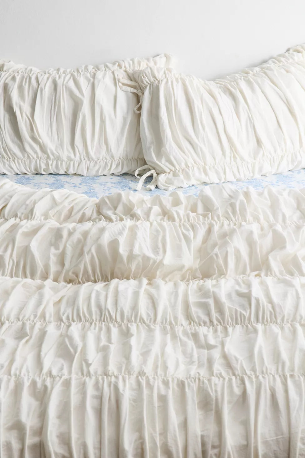 Lull Ruched Duvet Cover Set | Textured Cotton Bedding | Fresh Pleat-6