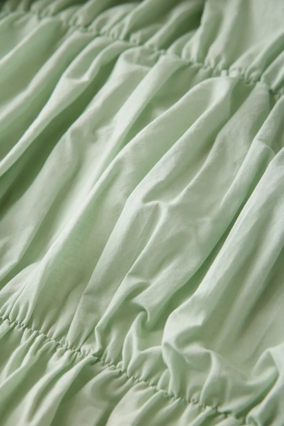 Lull Ruched Duvet Cover Set | Textured Cotton Bedding | Pressed Leaf-7