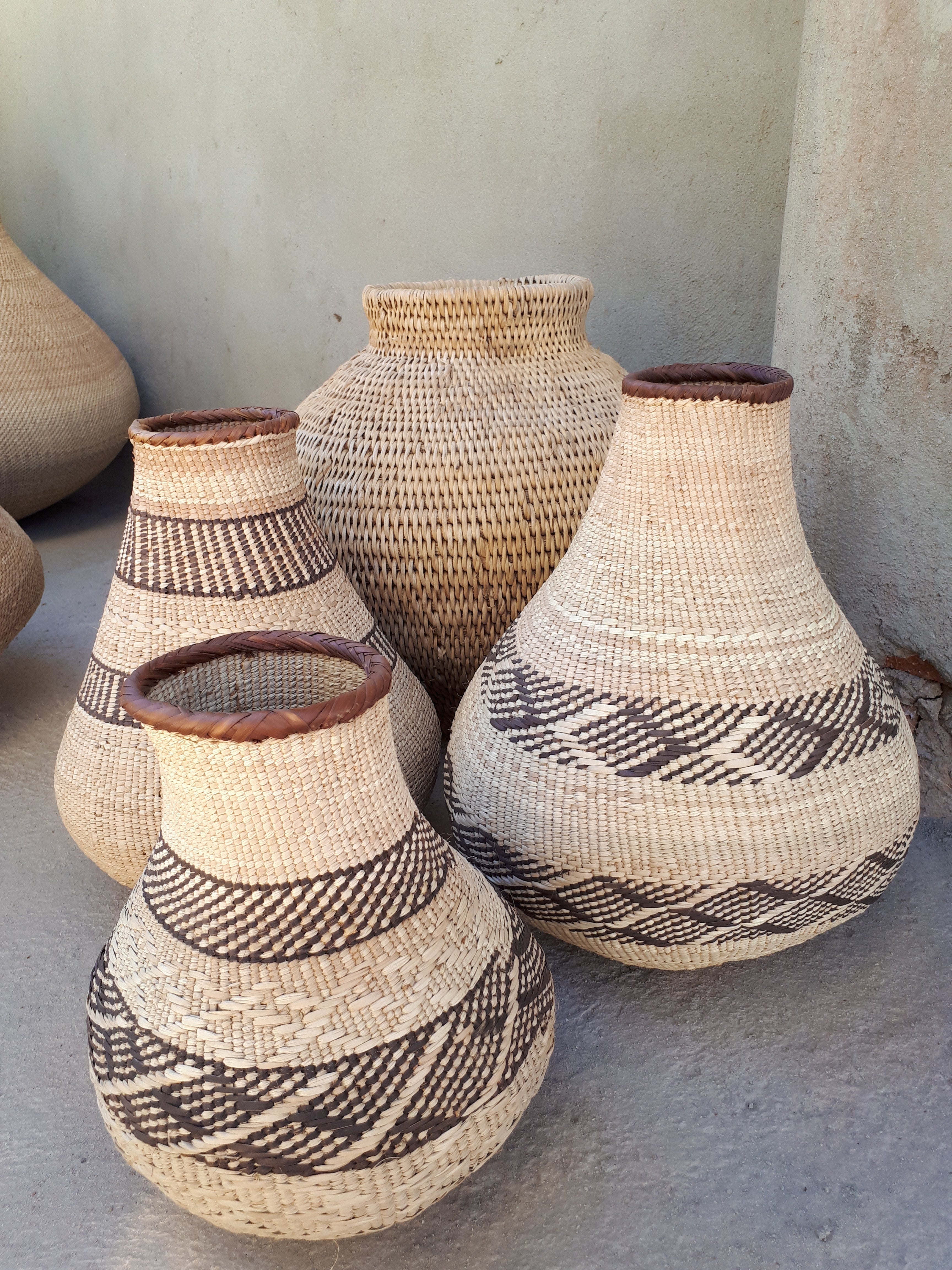 Patterned Binga Nongo Gourd Woven Basket-16