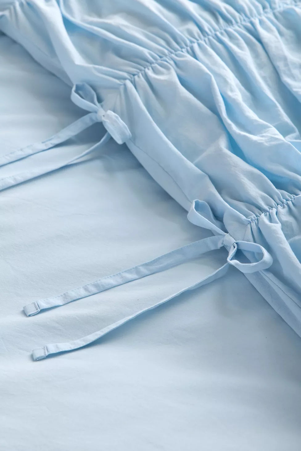 Lull Ruched Duvet Cover Set | Textured Cotton Bedding | Glacier Post-9