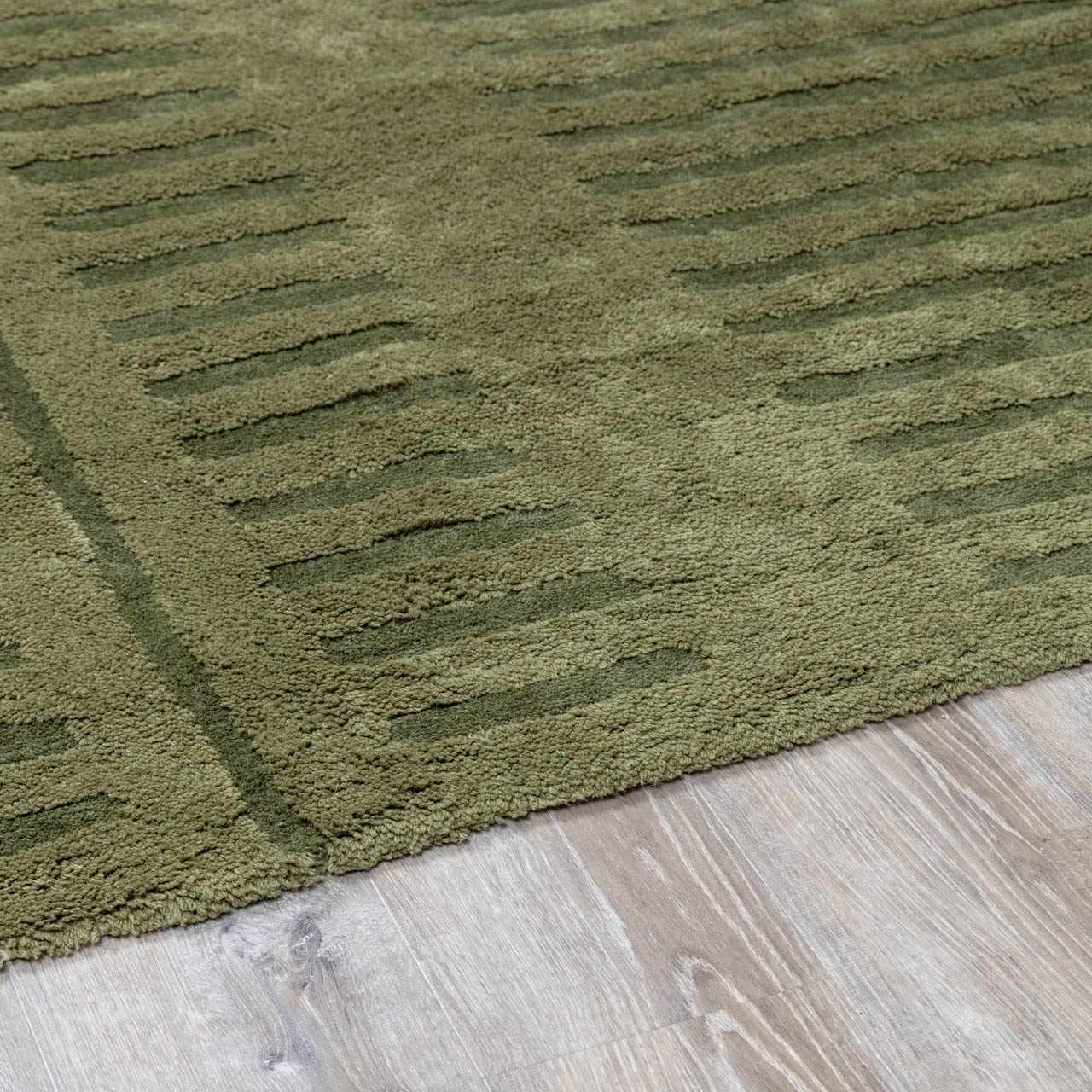 Washable Wool Rug - Green-10