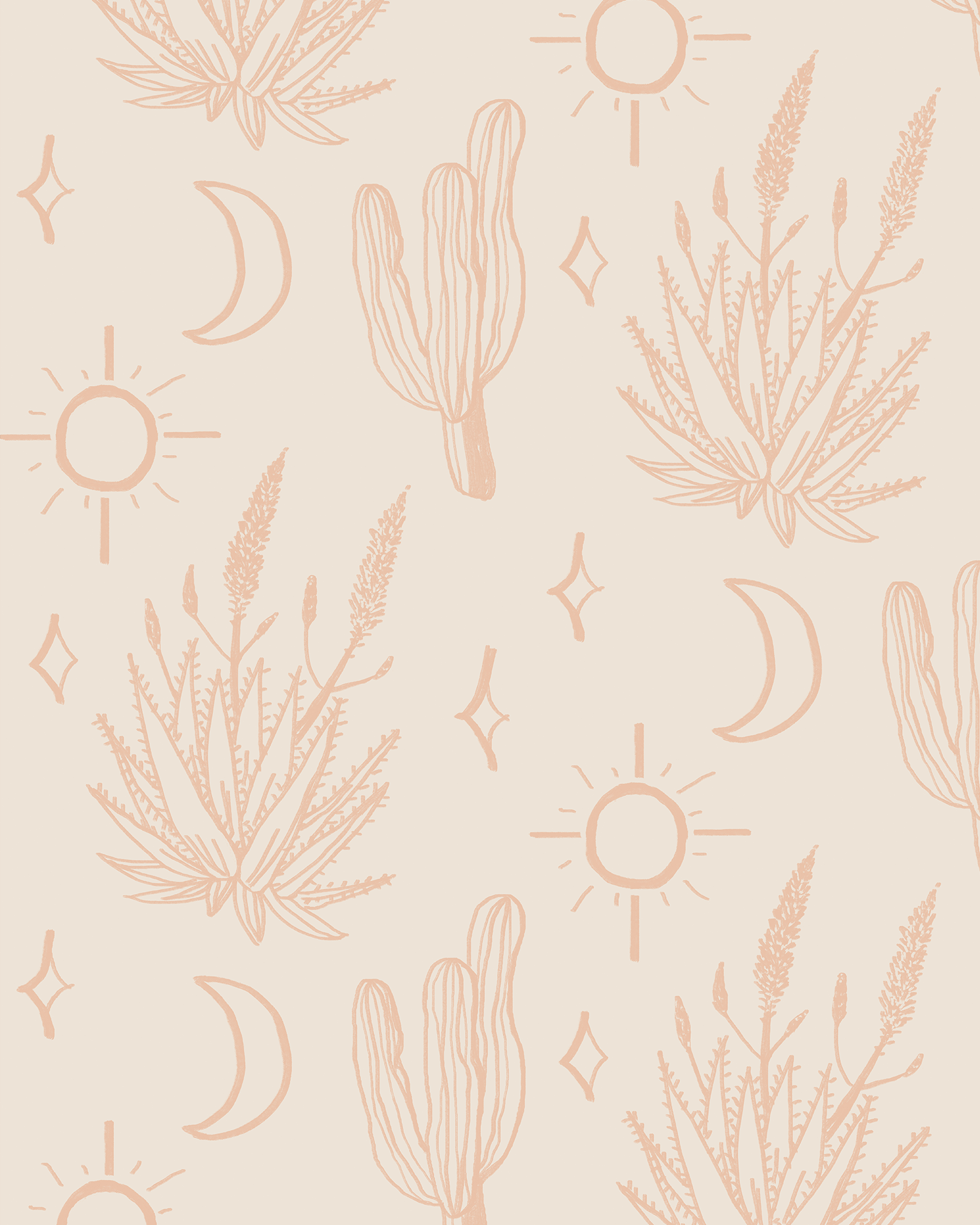 Desert Sky Wallpaper, large pattern, sand and clay-2