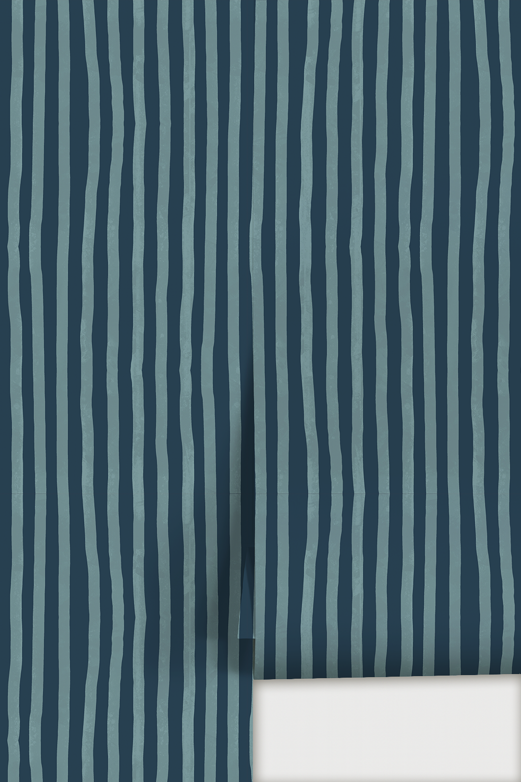 Dolce Stripe Wallpaper, navy and light blue-2