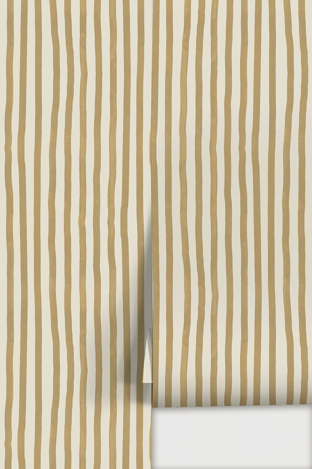 Dolce Stripe Wallpaper, off-white and butter yellow-2