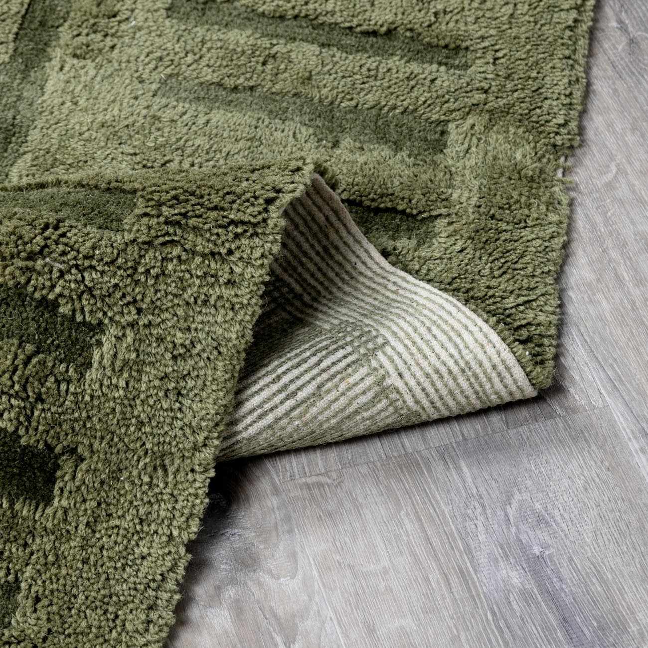Washable Wool Rug - Green-7