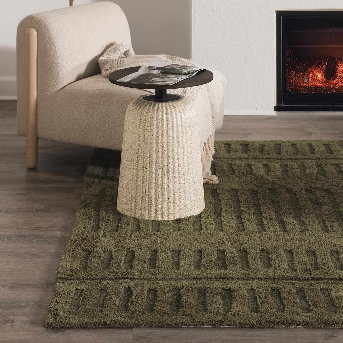 Washable Wool Rug - Green-5