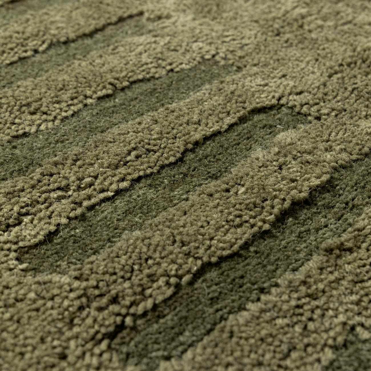 Washable Wool Rug - Green-13