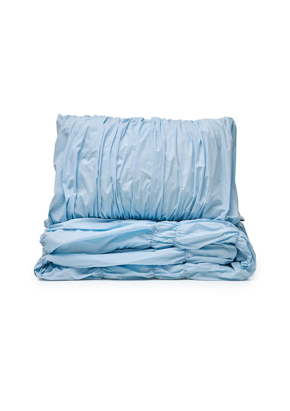 Lull Ruched Duvet Cover Set | Textured Cotton Bedding | Glacier Post-5