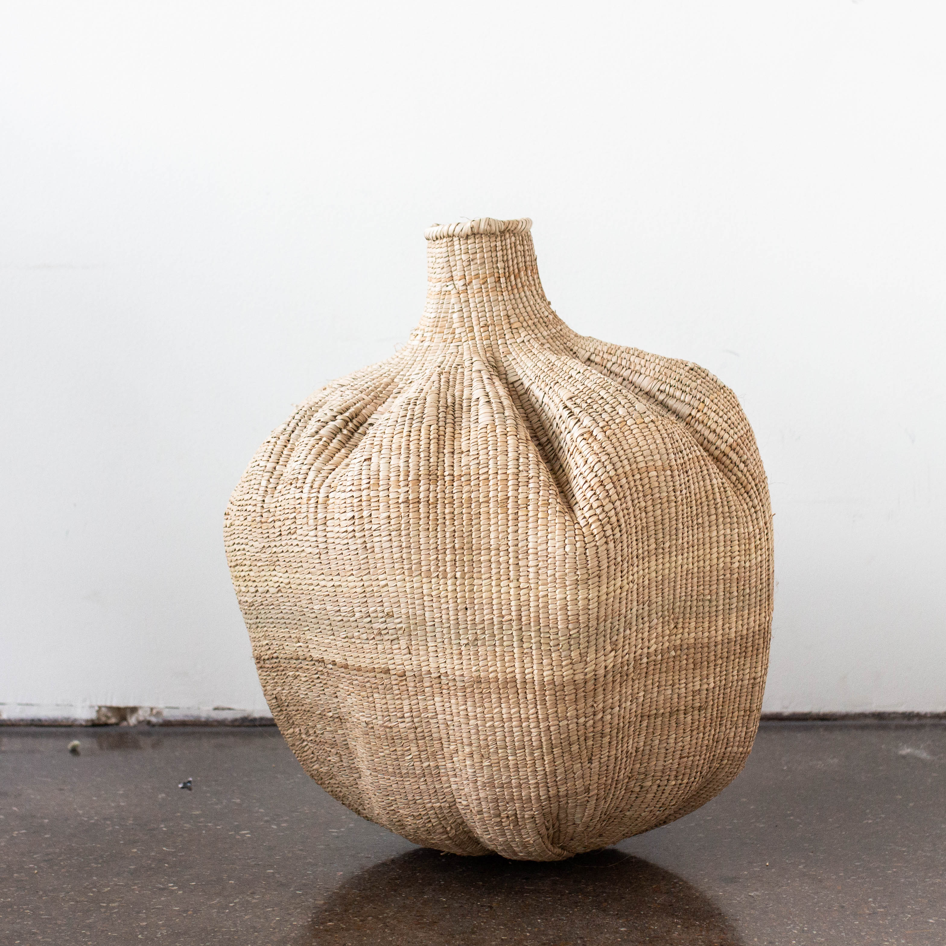 Ilala Garlic Gourd Handwoven African Basket-5
