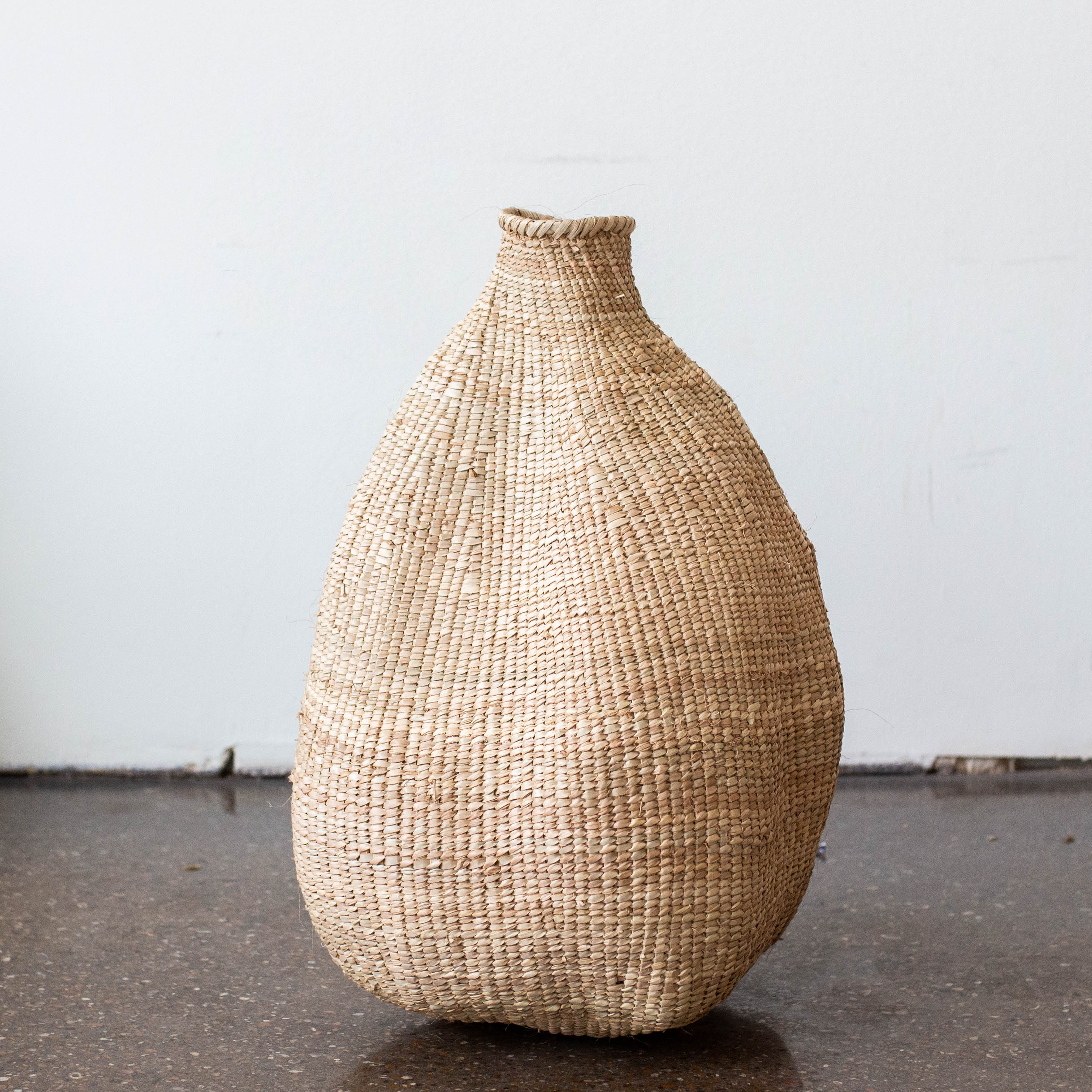 Ilala Garlic Gourd Handwoven African Basket-4