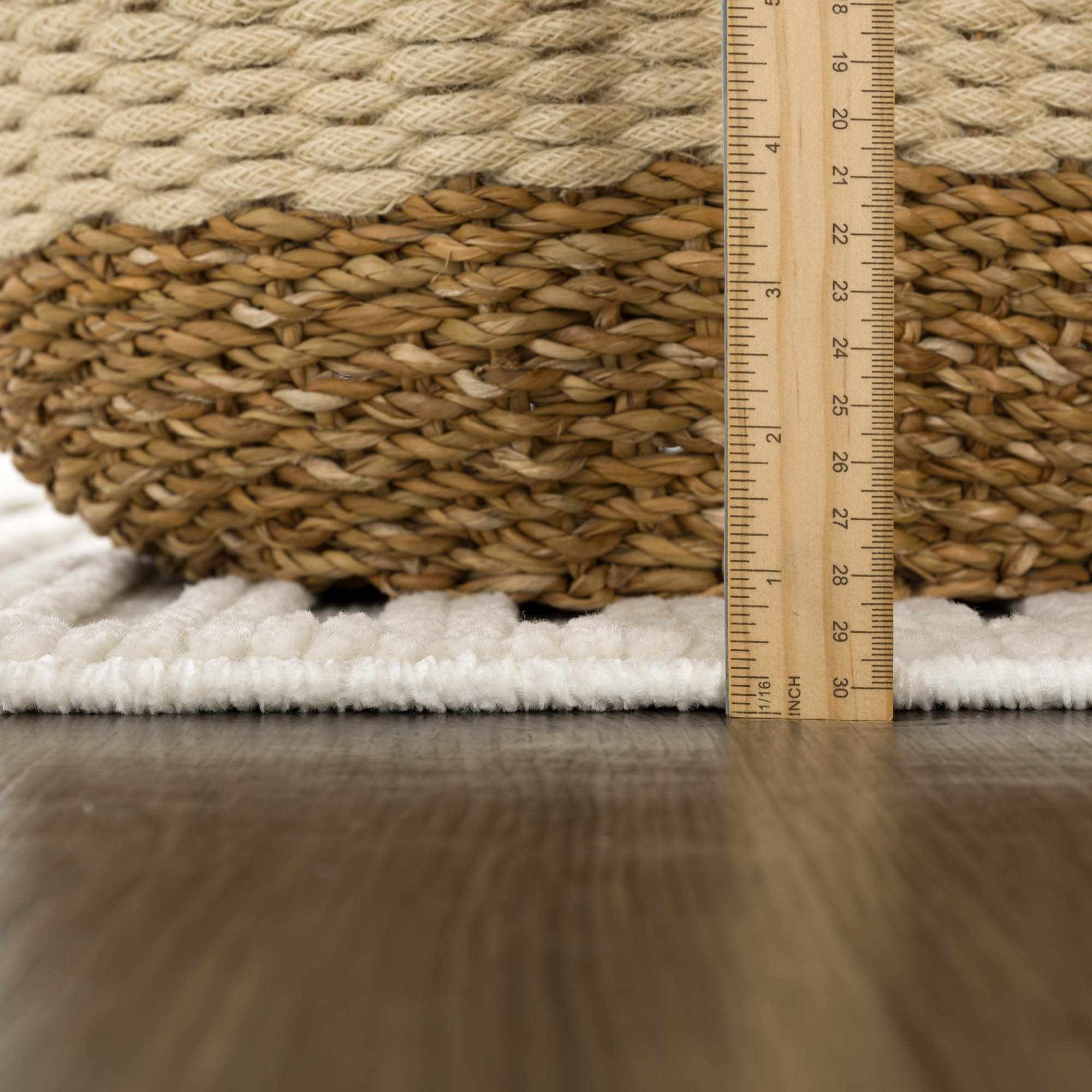 Deron White Washable 3D Rug-11