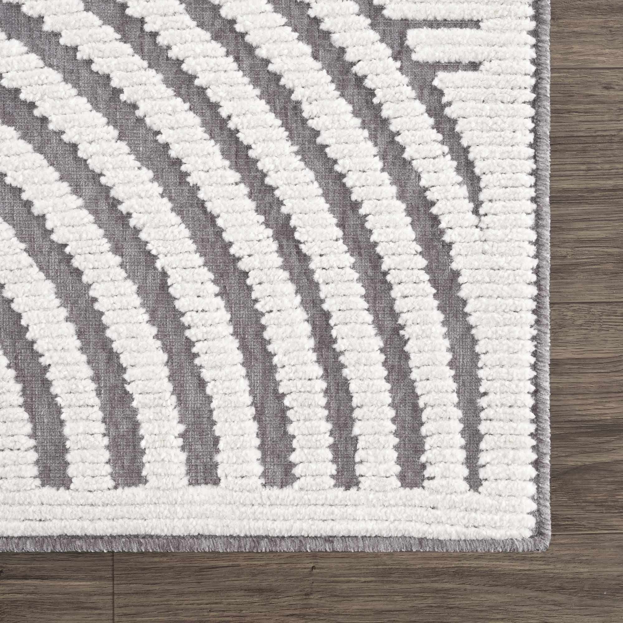 Deron Gray Rainbow Washable Rug-9