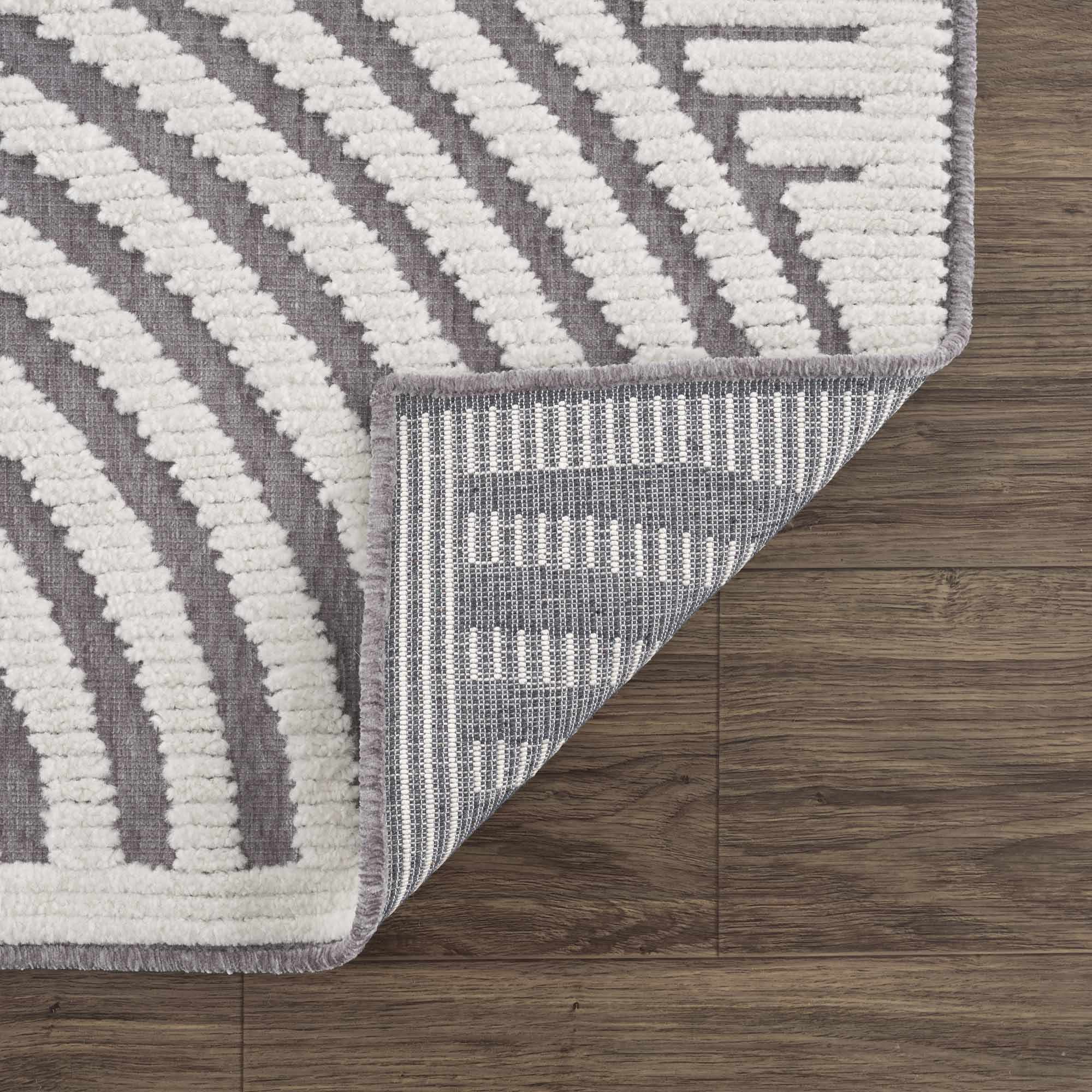 Deron Gray Rainbow Washable Rug-6