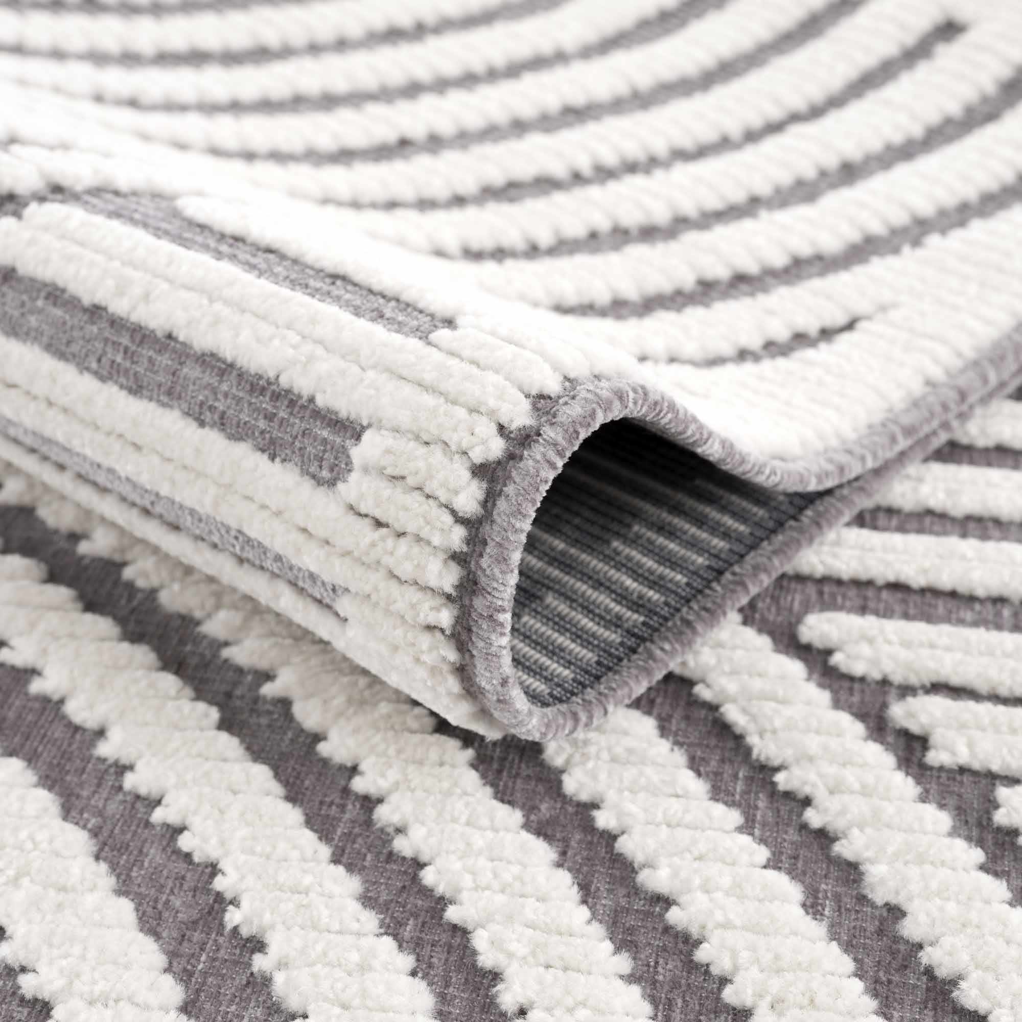 Deron Gray Rainbow Washable Rug-8