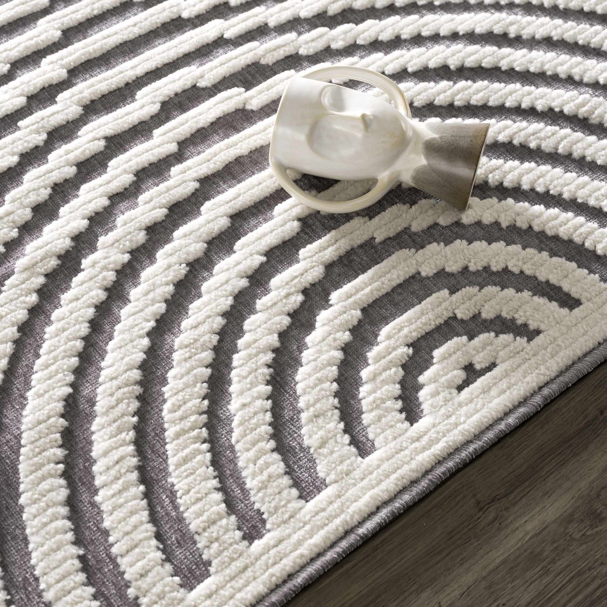 Deron Gray Rainbow Washable Rug-14