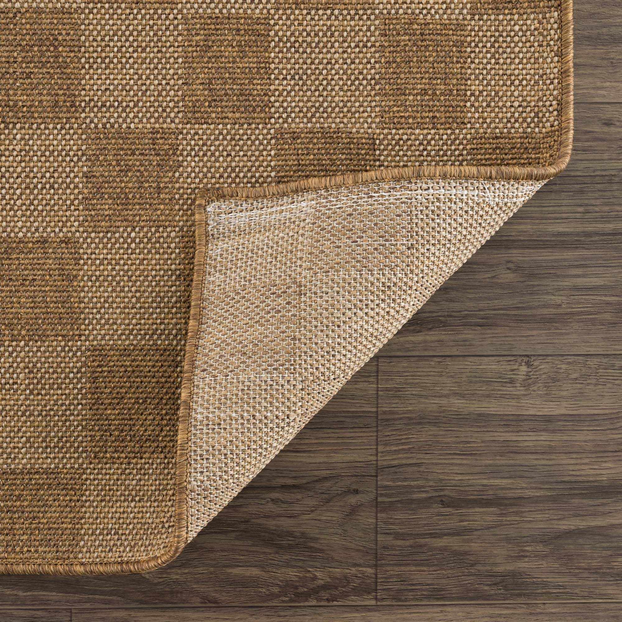 Kuval Checkered Brown Rug-7