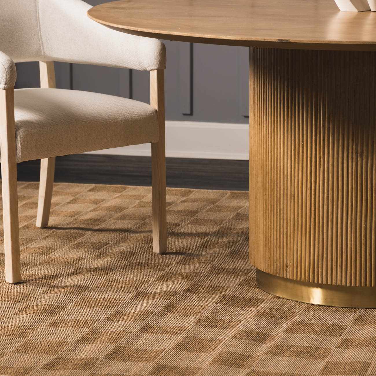Kuval Checkered Brown Rug-12