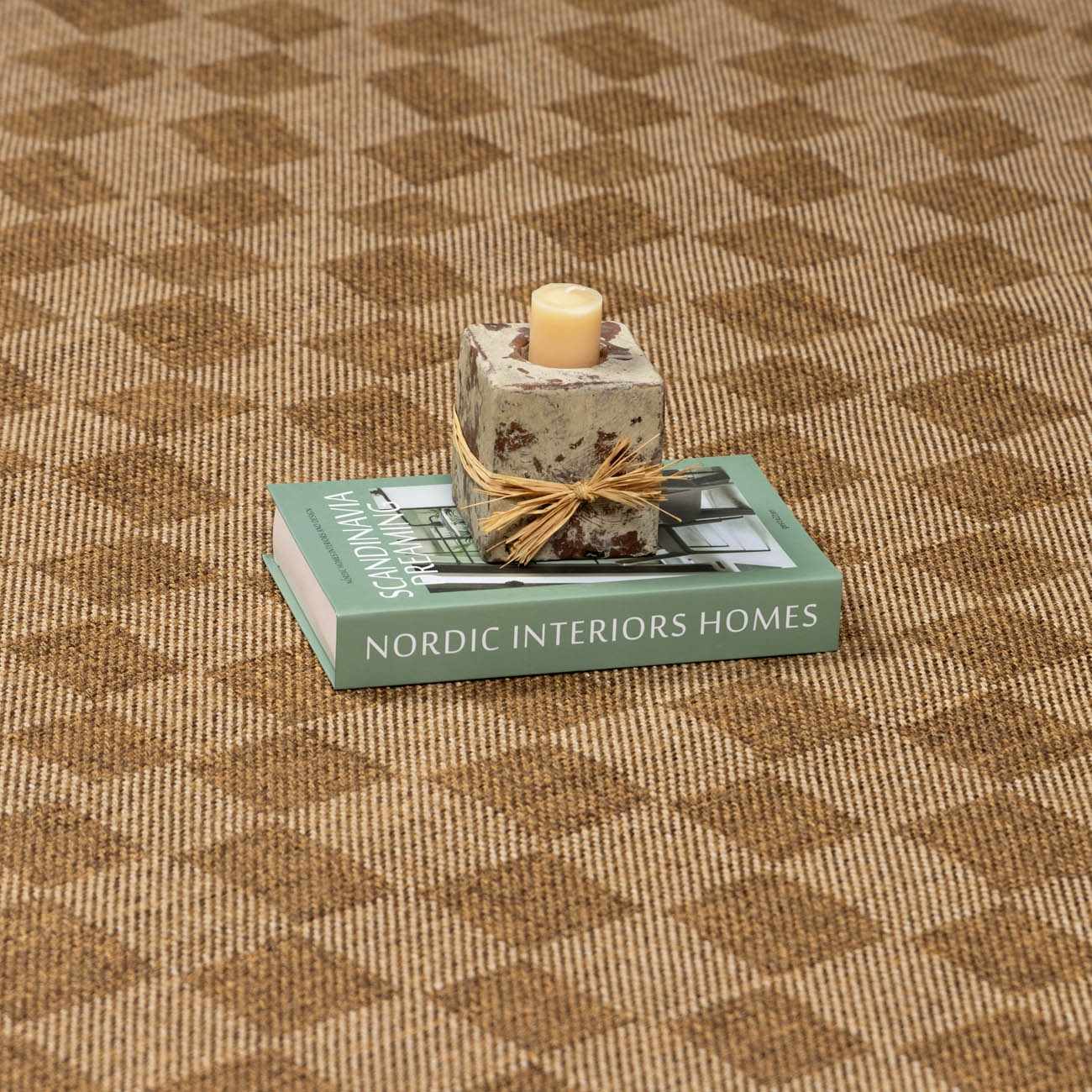 Kuval Checkered Brown Rug-25