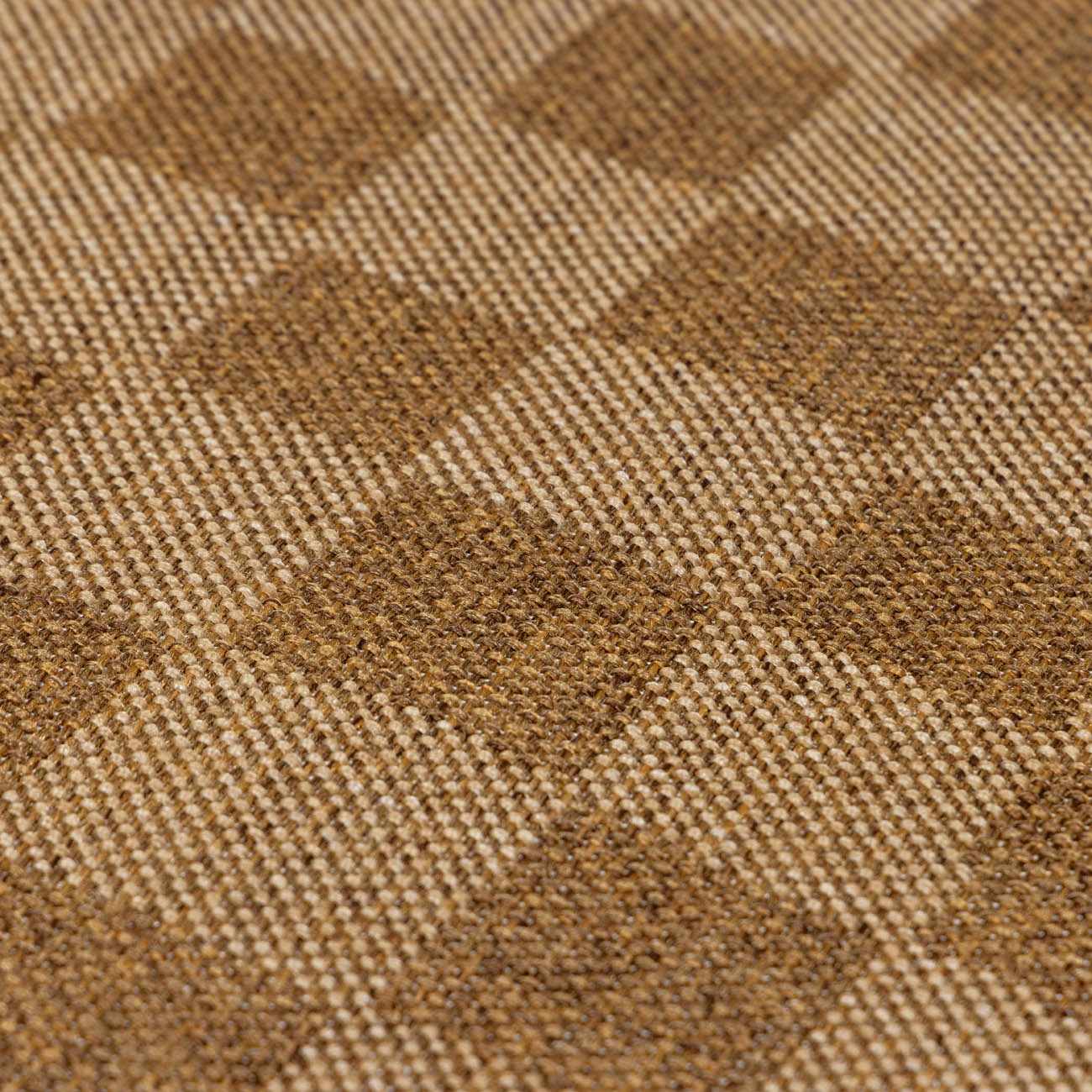 Kuval Checkered Brown Rug-27