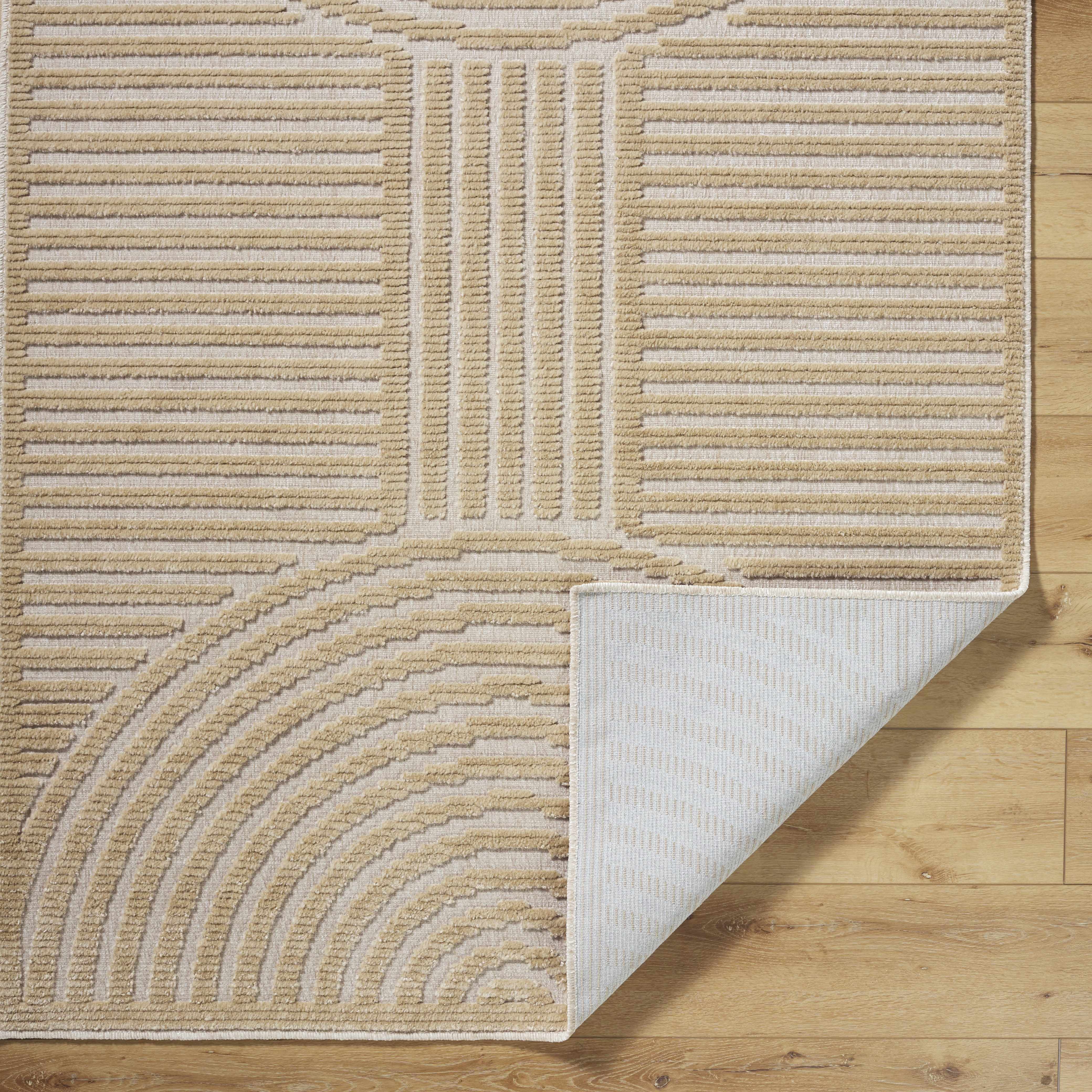 Deron Beige Washable Area Rug-5