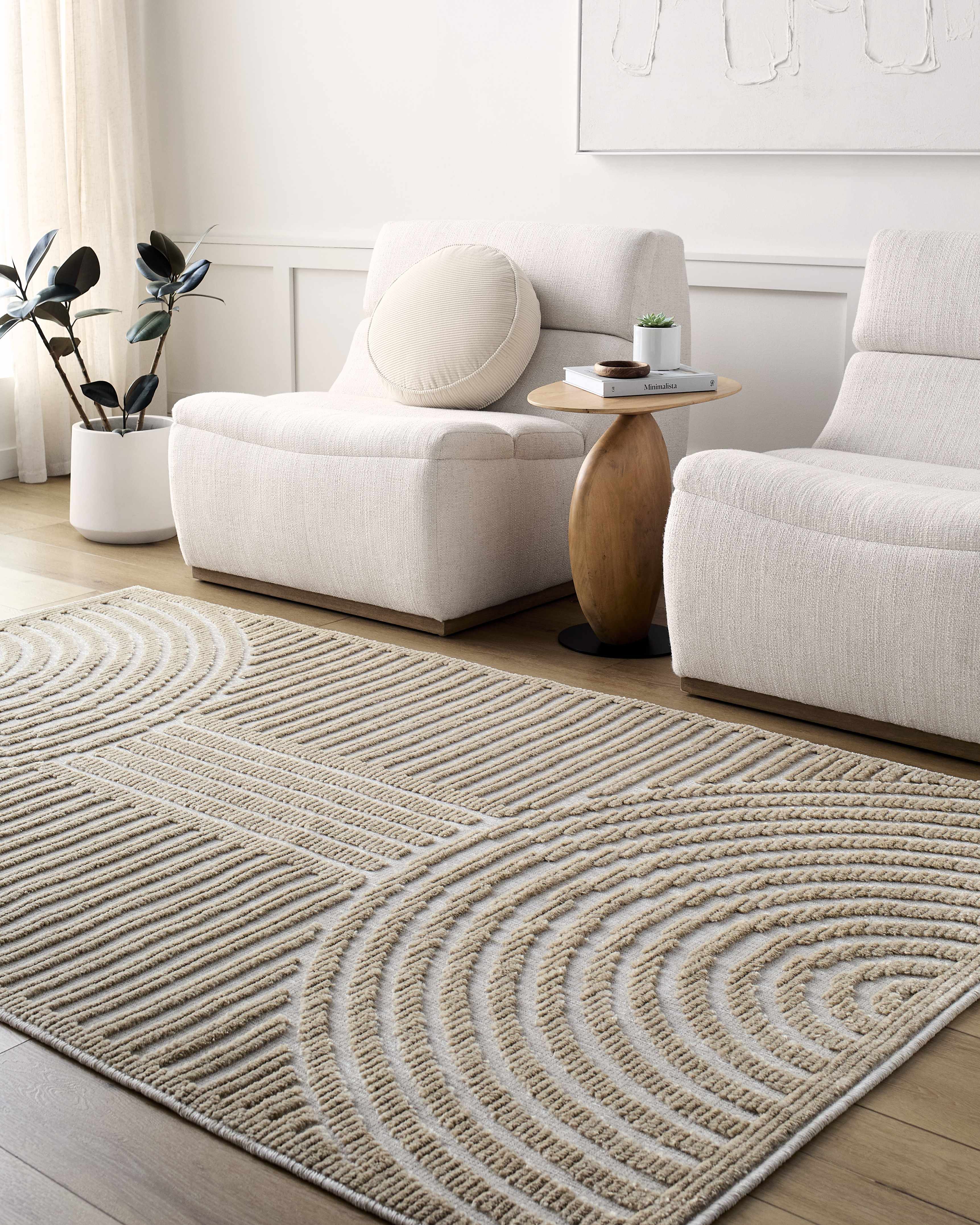 Deron Beige Washable Area Rug-2
