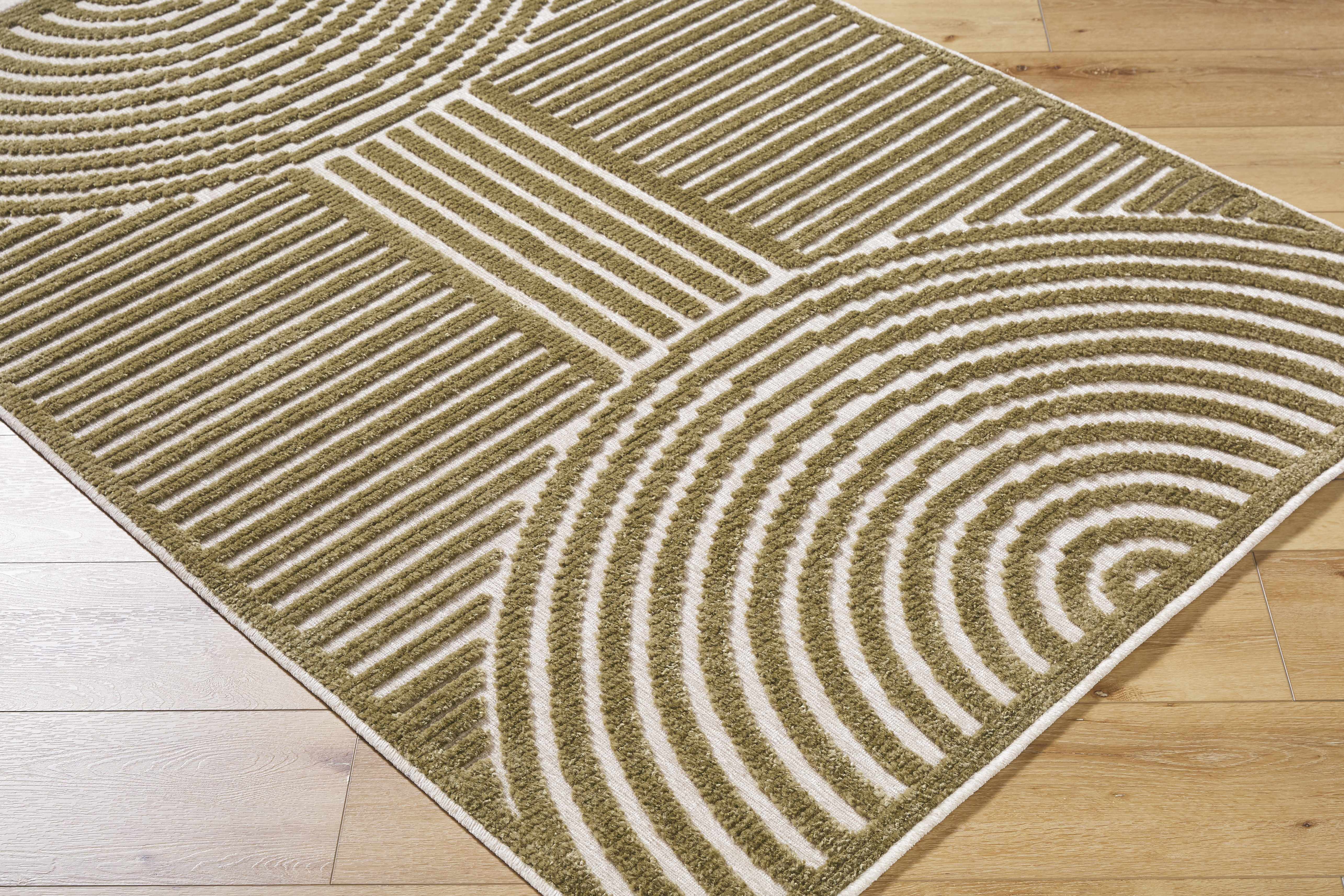 Deron Khaki Washable Area Rug-3