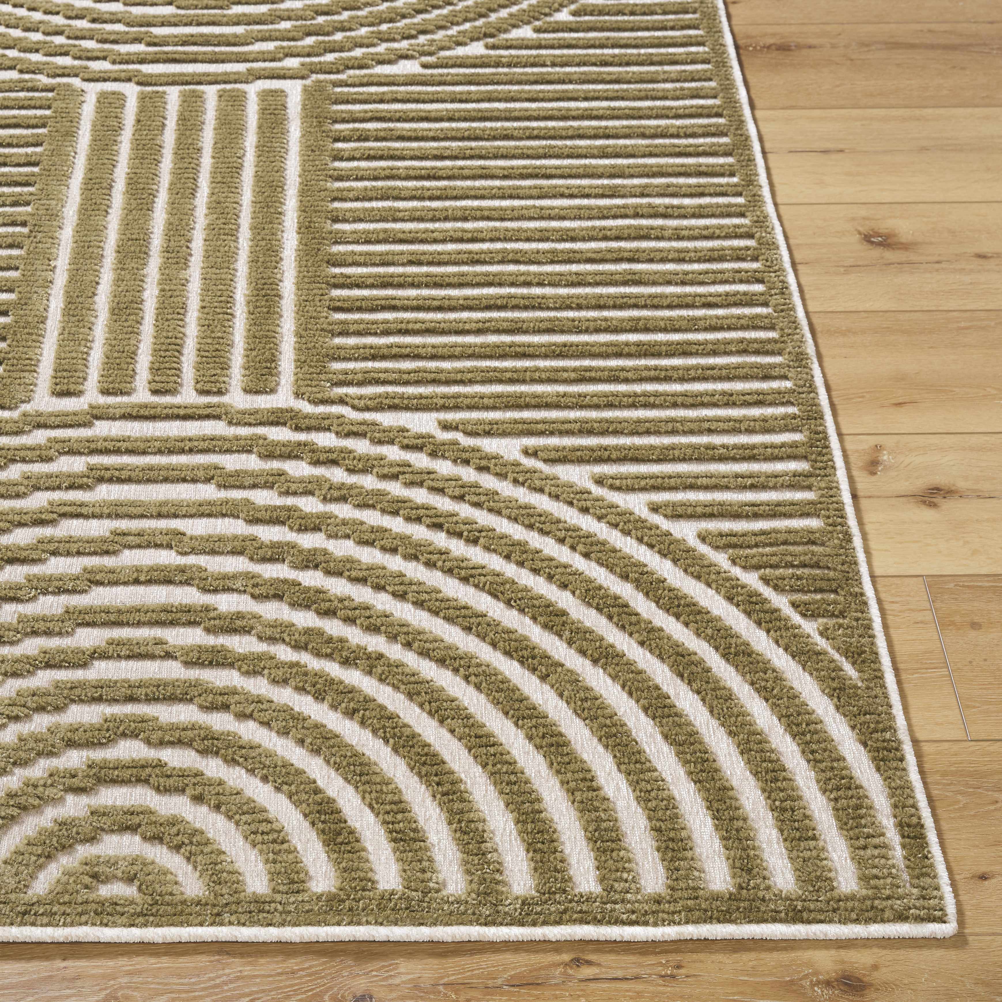 Deron Khaki Washable Area Rug-4