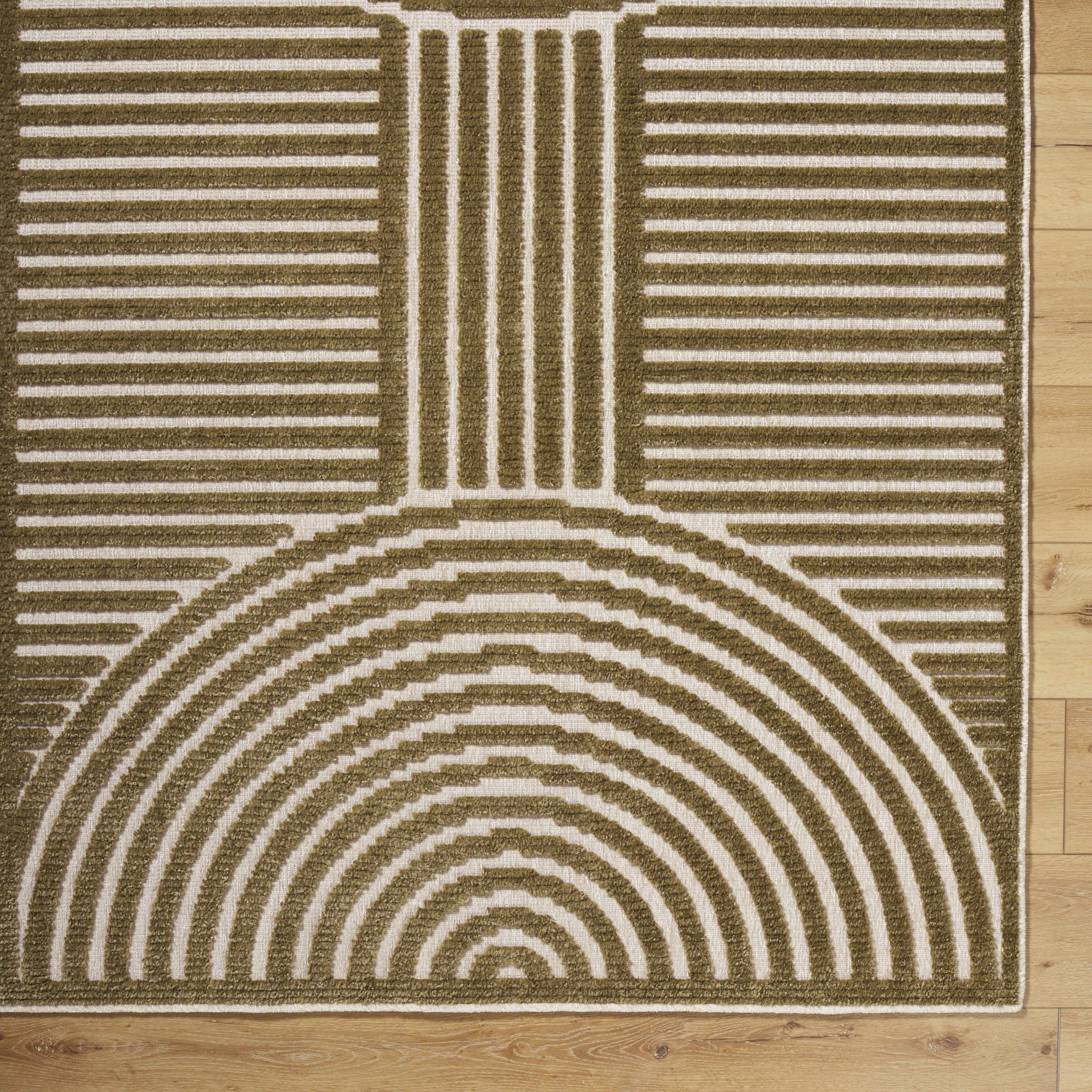 Deron Khaki Washable Area Rug-6