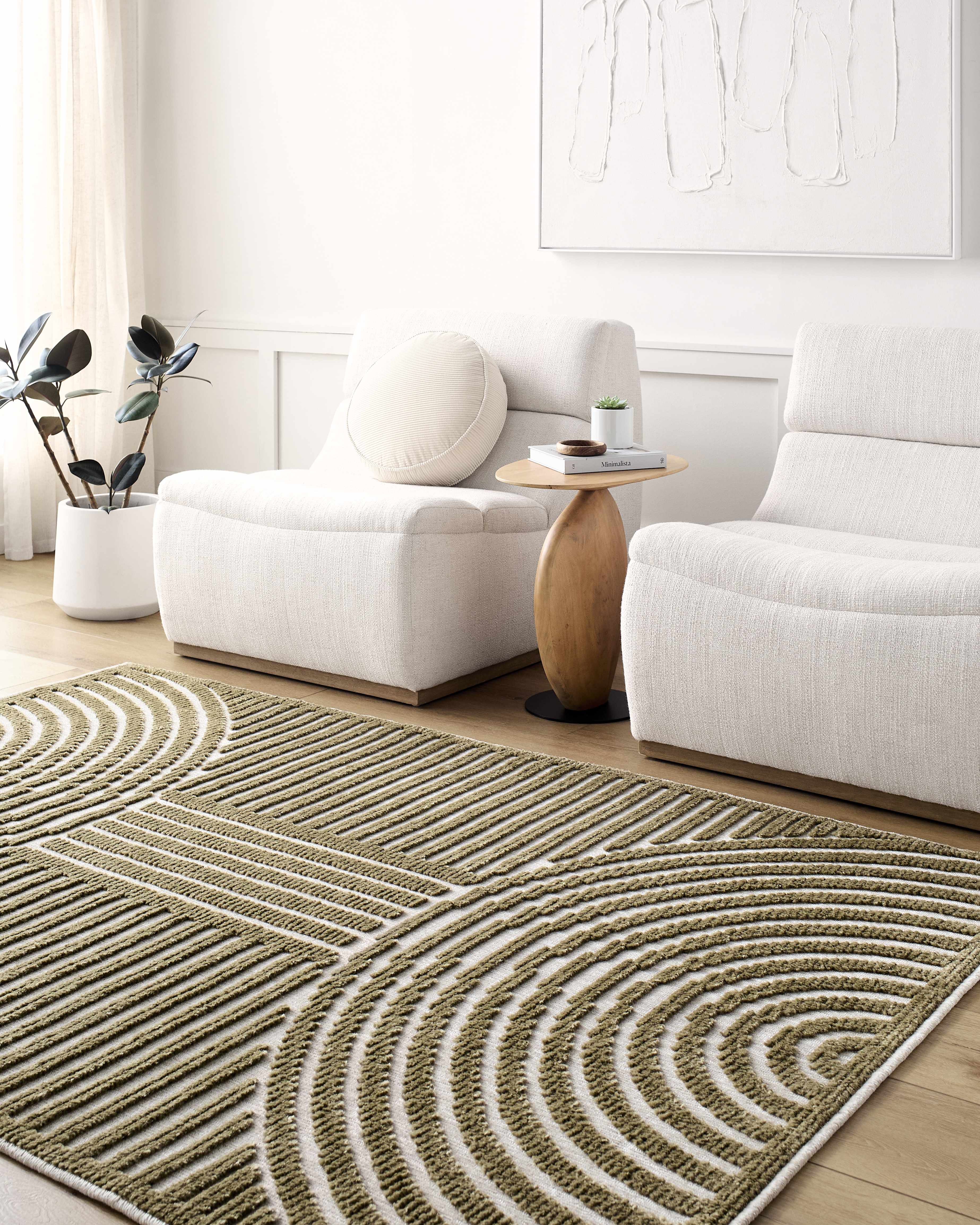 Deron Khaki Washable Area Rug-2