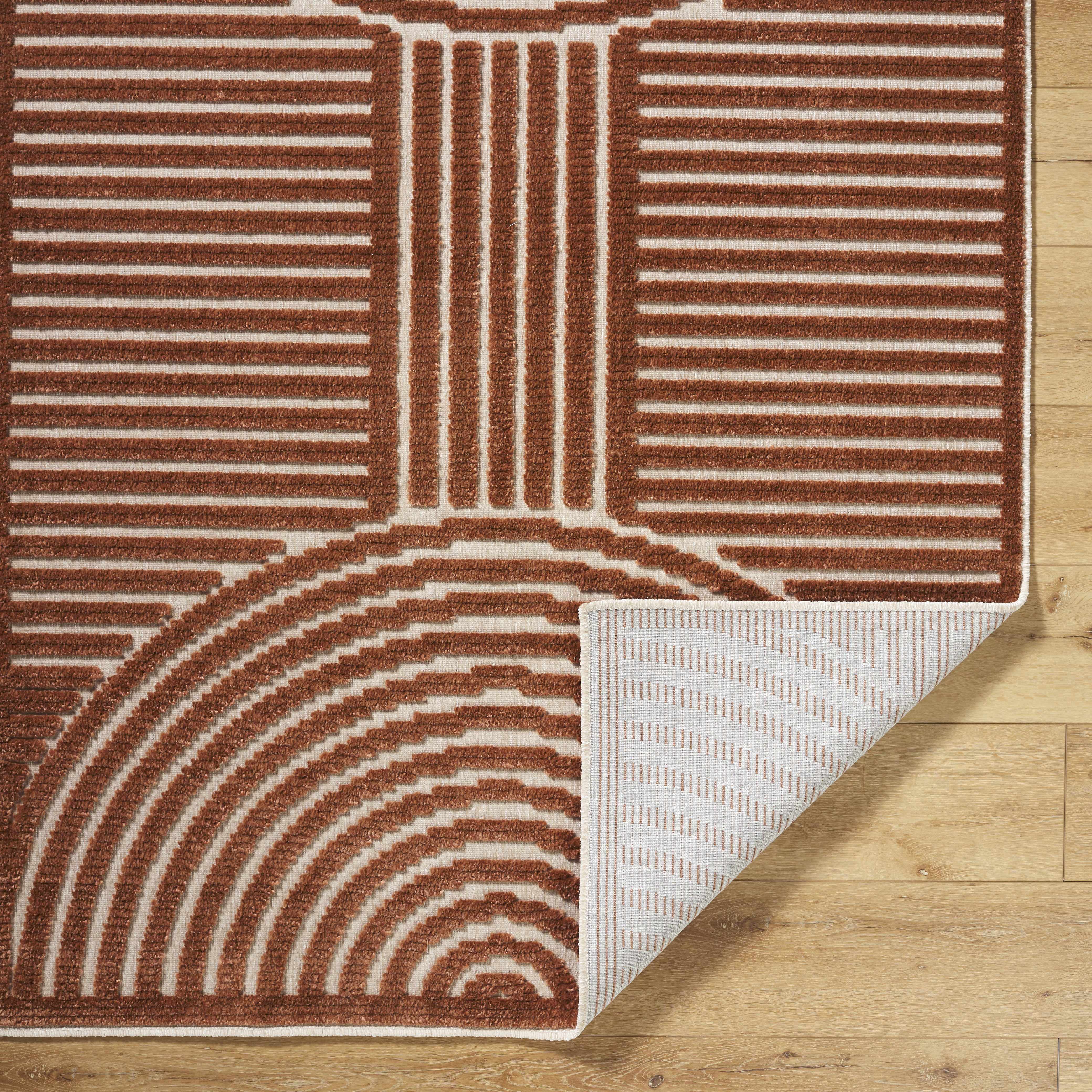 Deron Brown Washable Area Rug-5