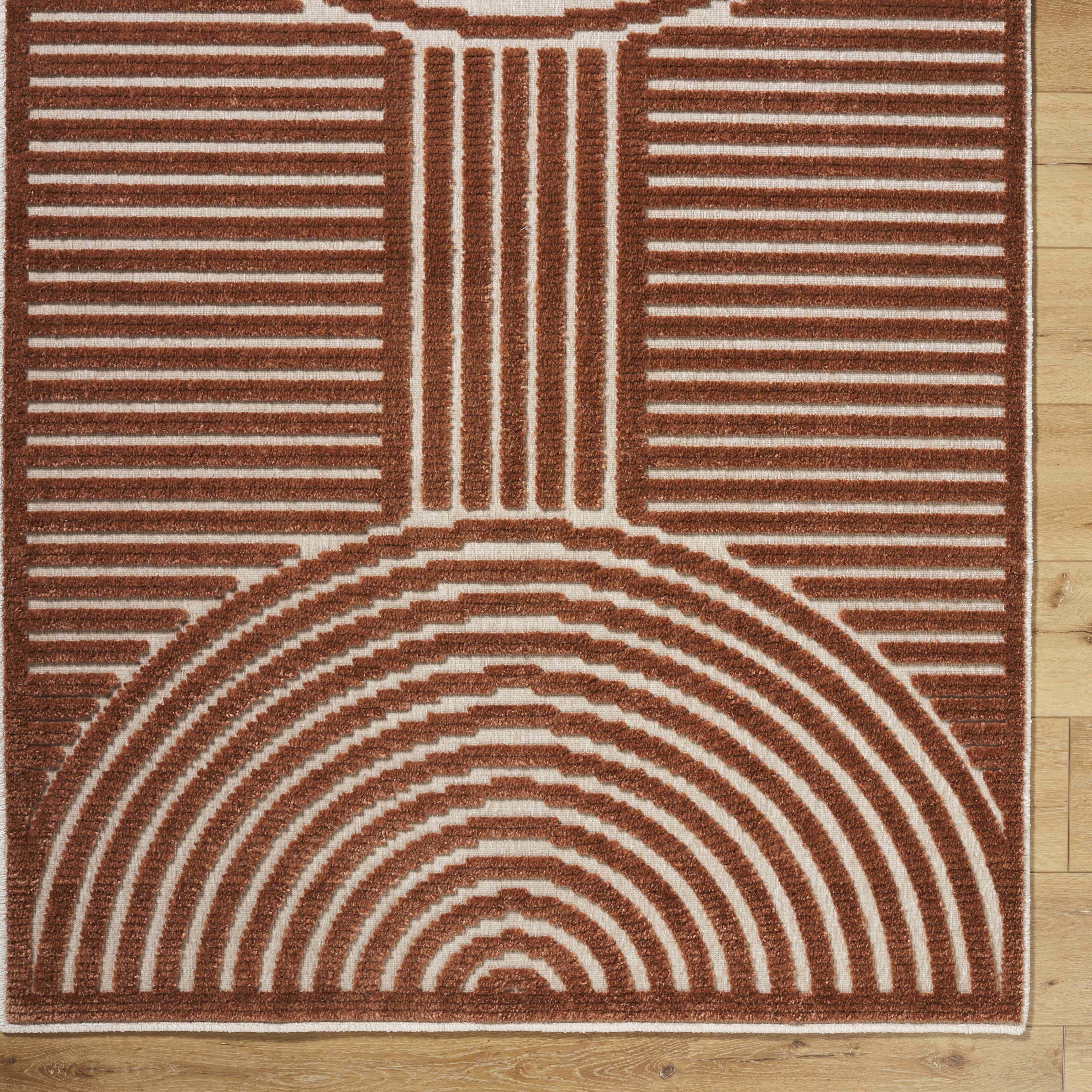 Deron Brown Washable Area Rug-6