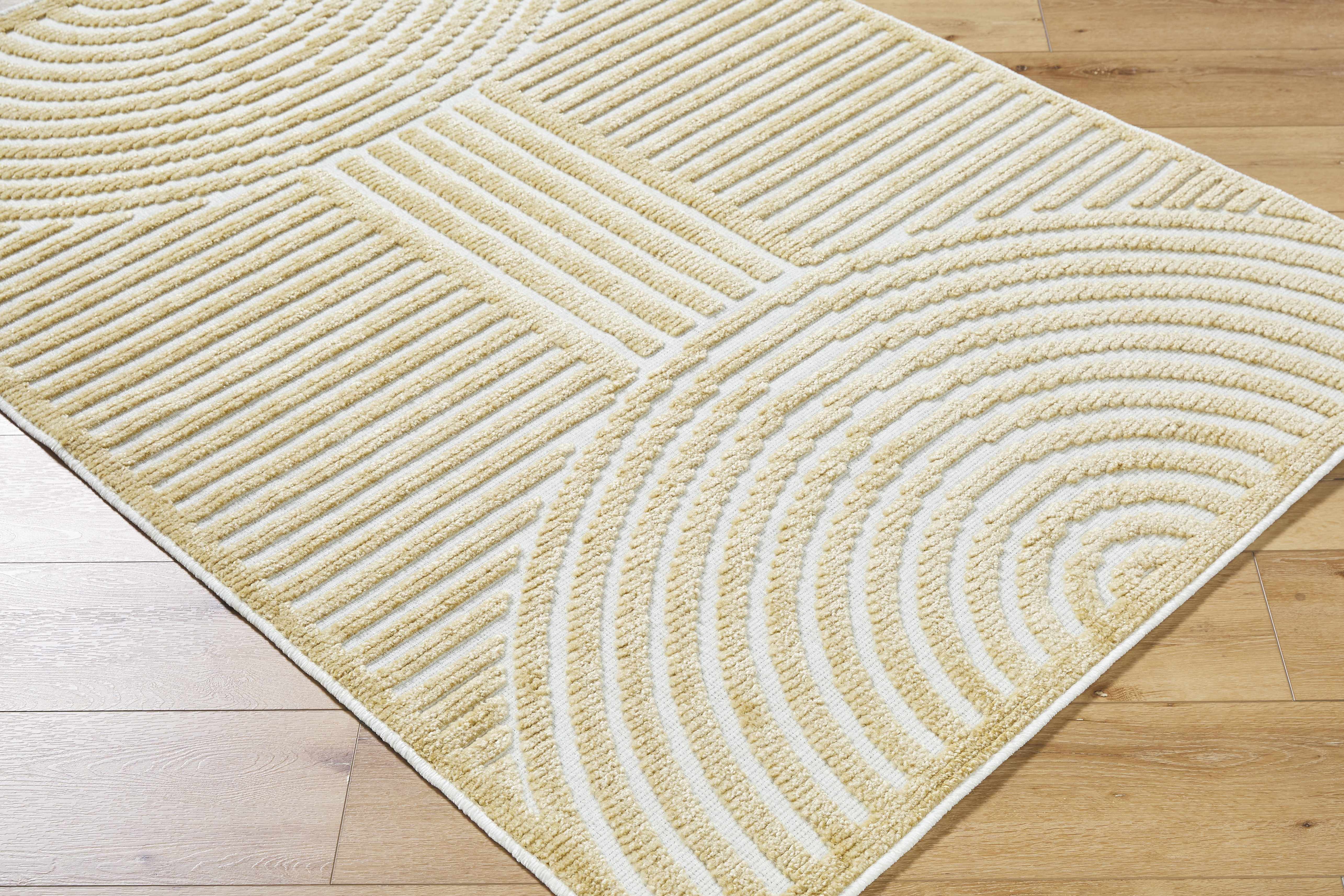 Deron Mustard Washable Area Rug-3