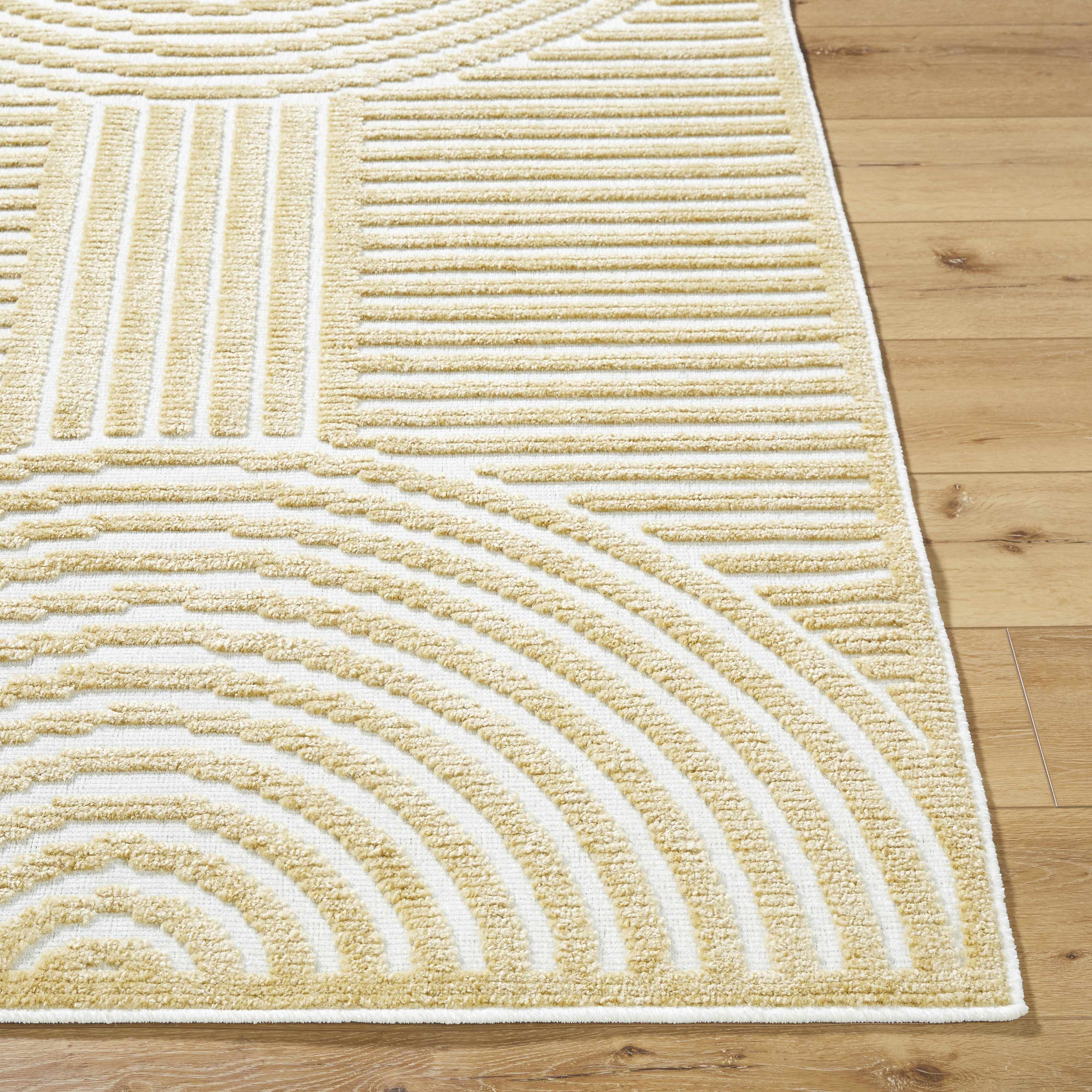Deron Mustard Washable Area Rug-4