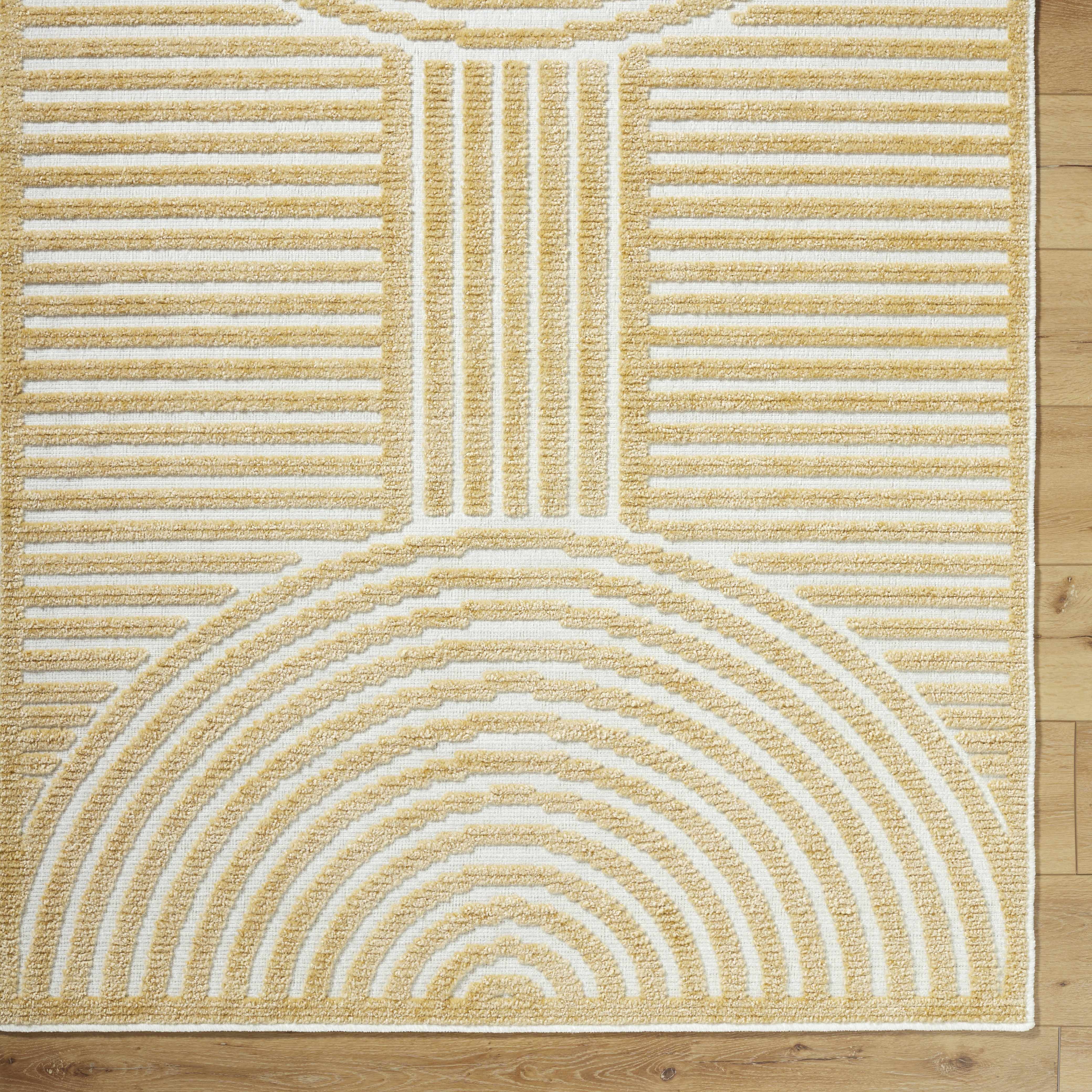 Deron Mustard Washable Area Rug-6