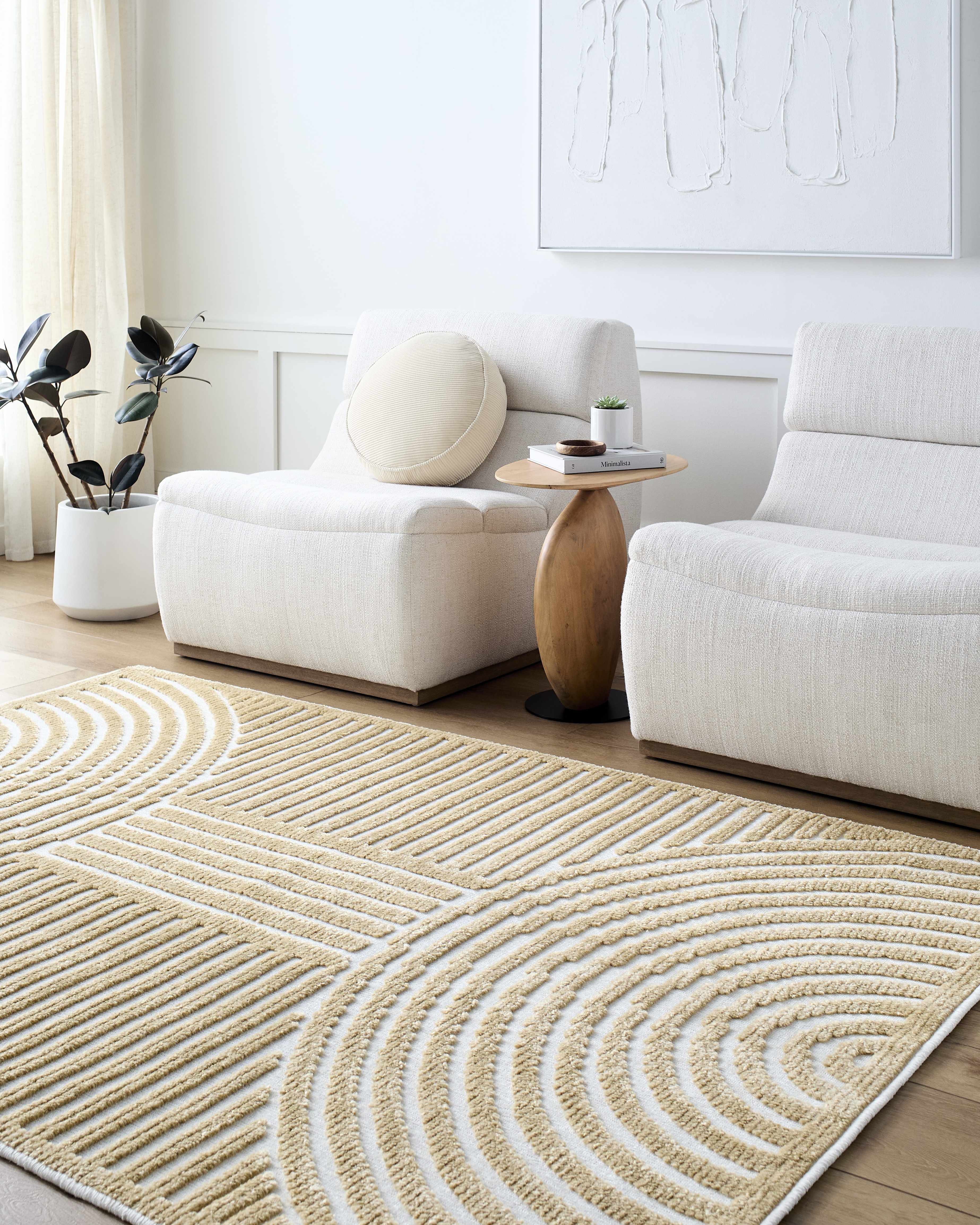 Deron Mustard Washable Area Rug-2