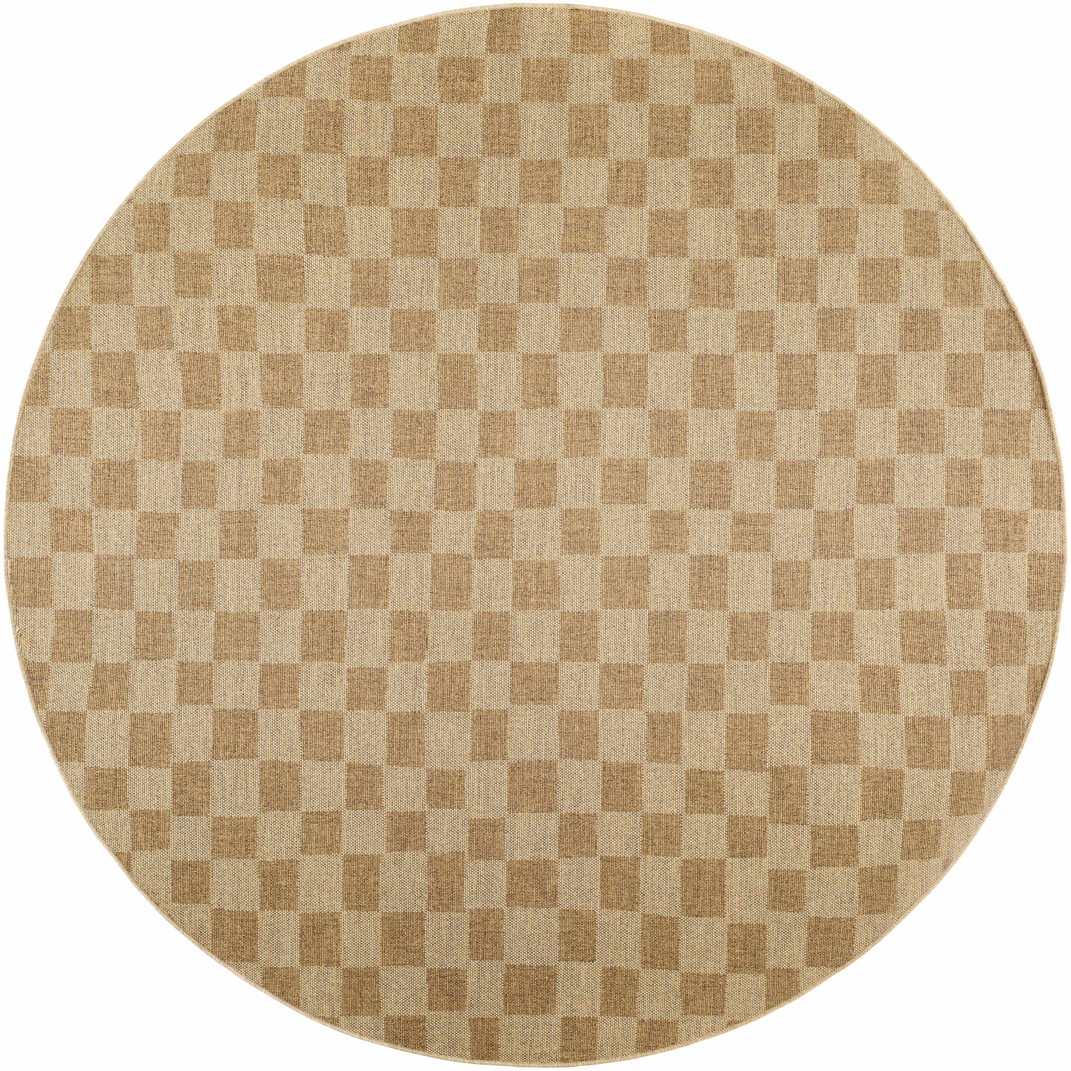 Kuval Checkered Brown Rug-31