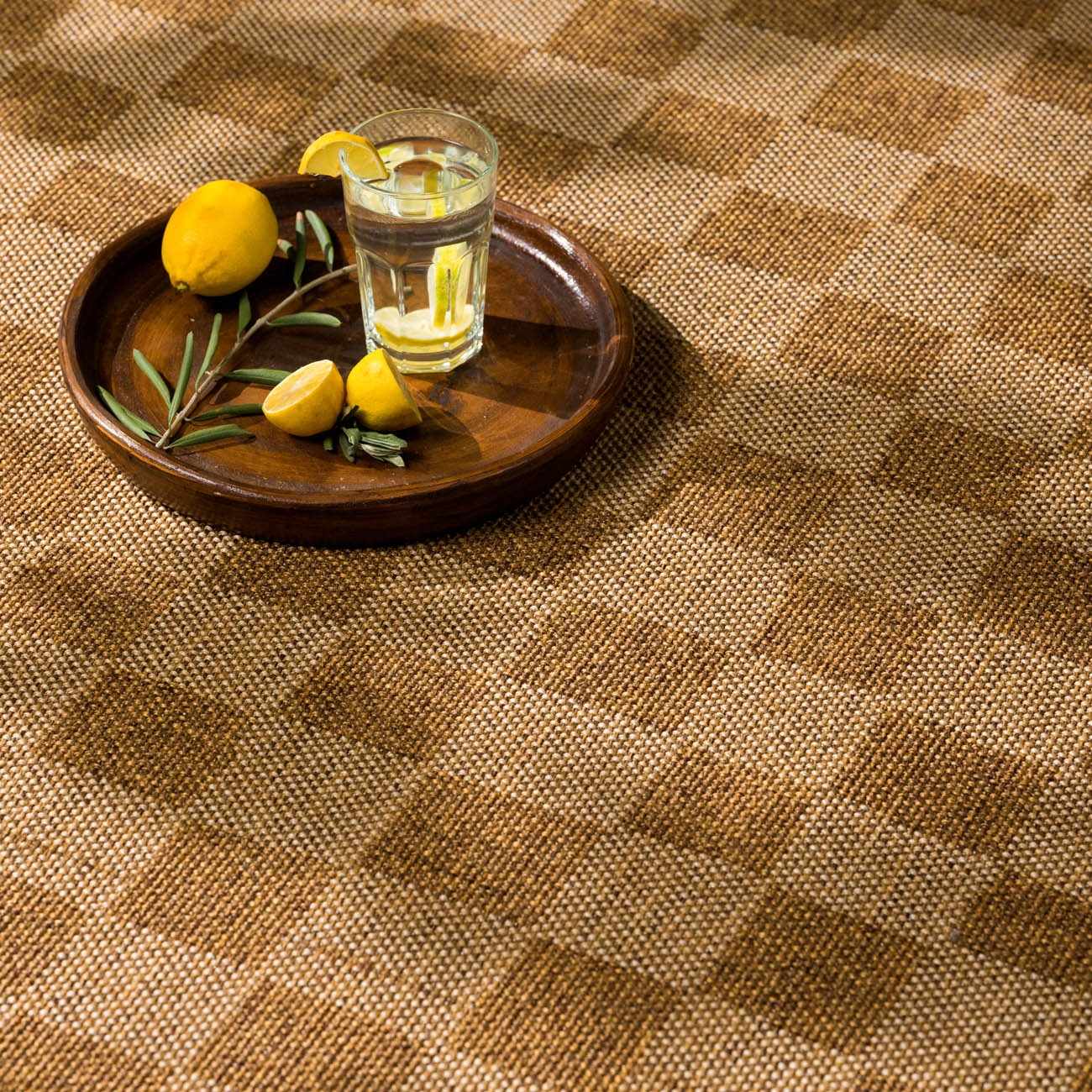 Kuval Checkered Brown Rug-16