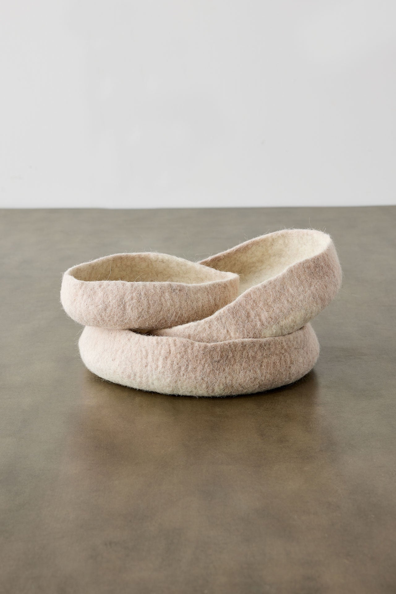 Soft Stone Hand Felted Nesting Bowls-2