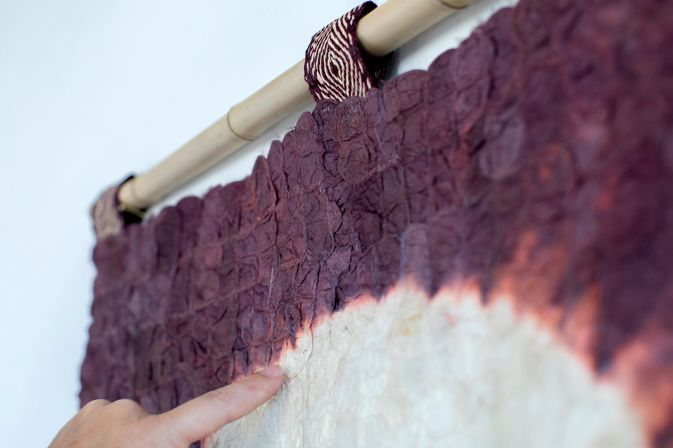 Madagascar Silk Blood Moon Wall Hanging-3