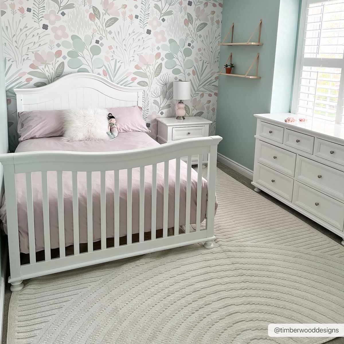 Deron White Washable 3D Rug-3