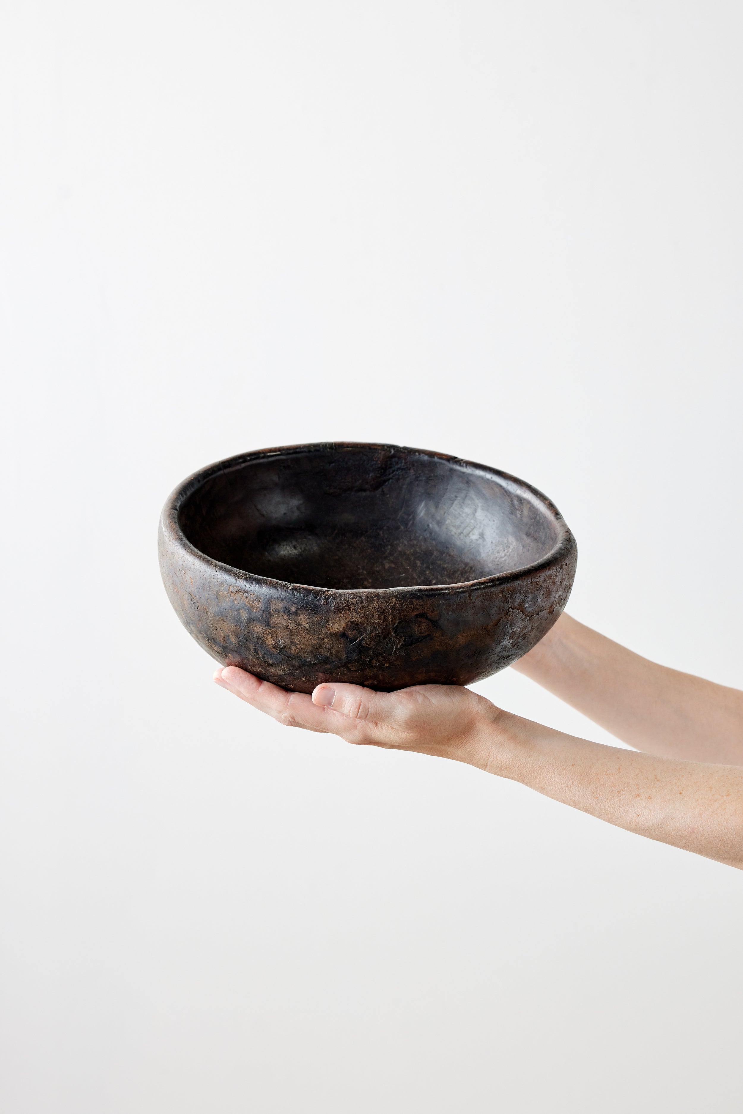 Vintage Iroko Wood Bowl-8