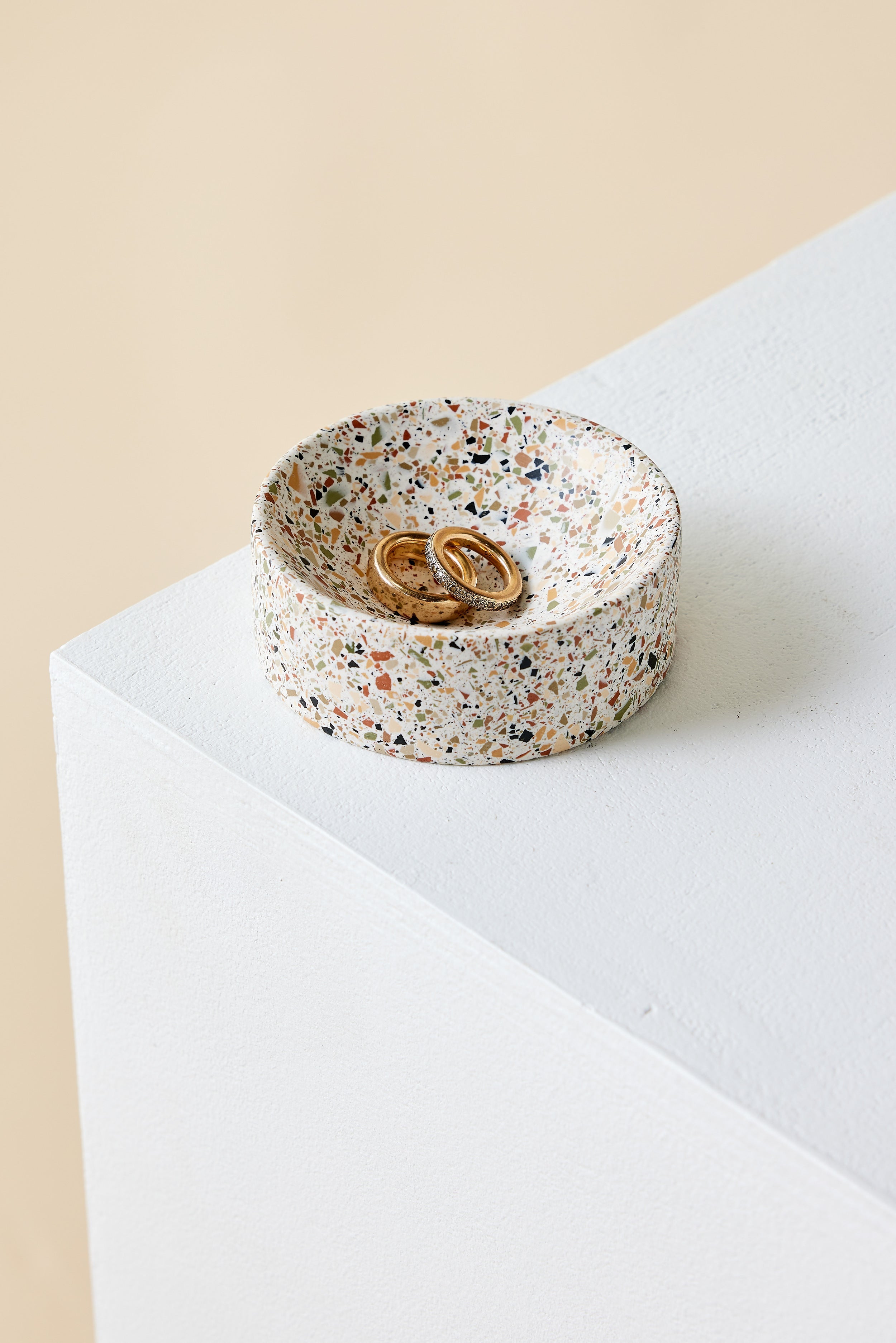 Neutral Terrazzo Trinket Bowl-2