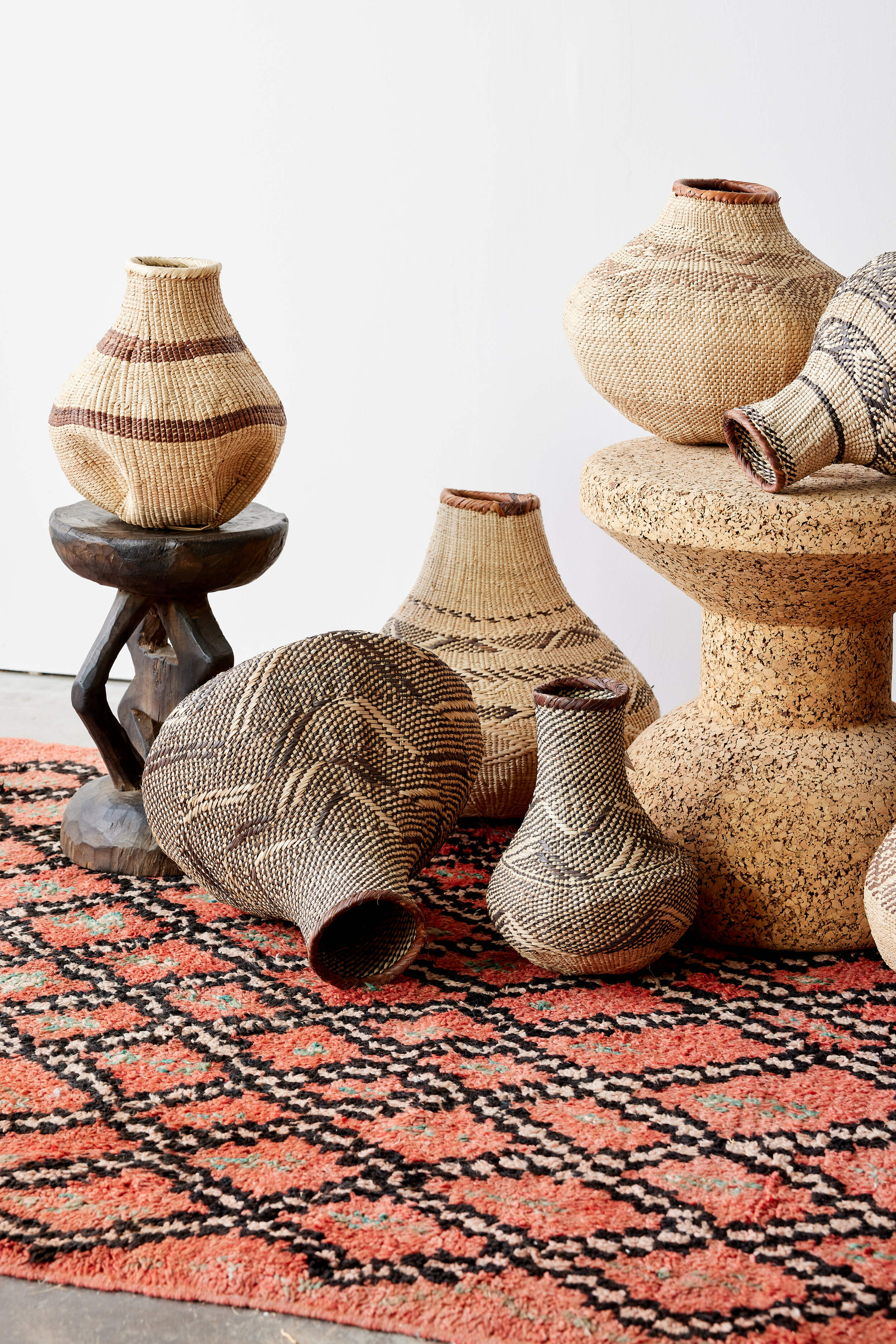 Patterned Binga Nongo Gourd Woven Basket-8