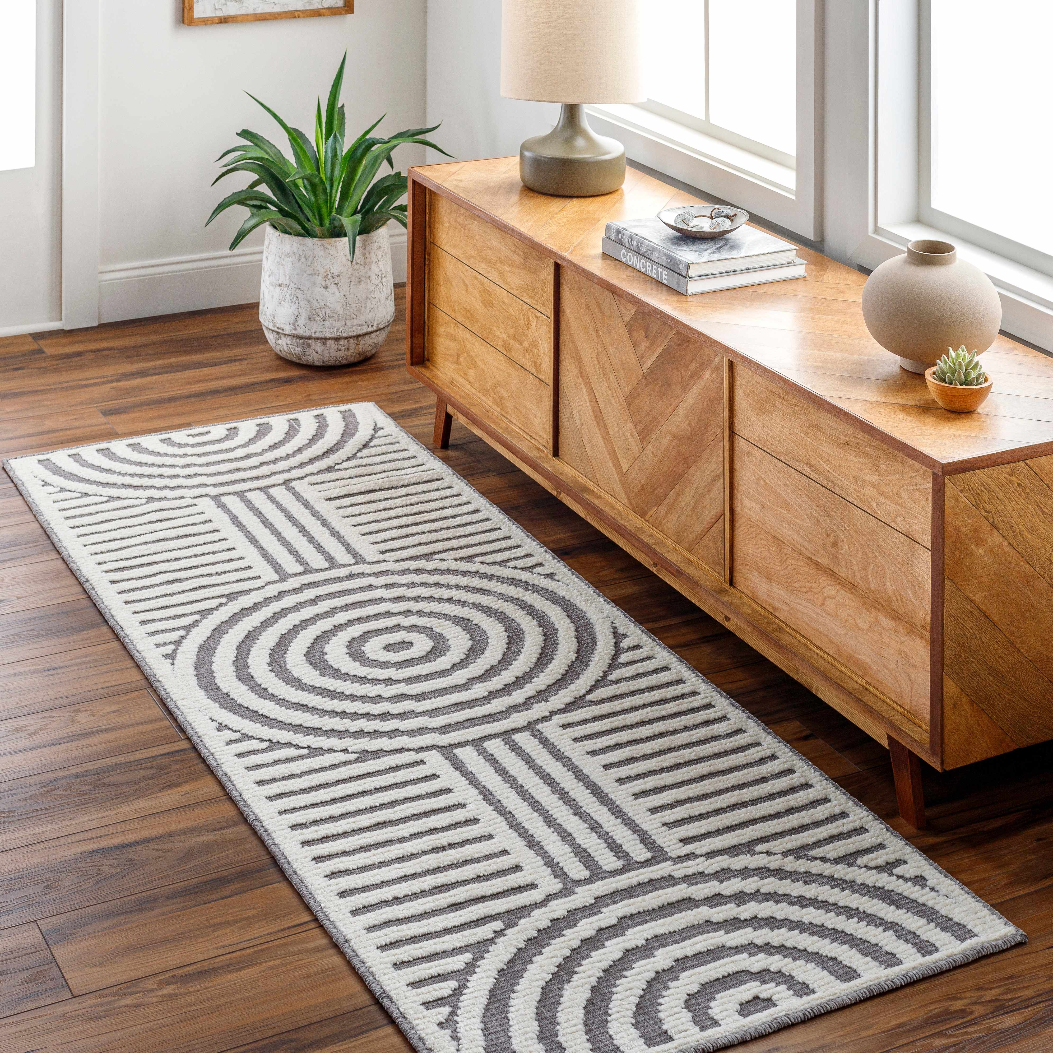 Deron Gray Rainbow Washable Rug-4