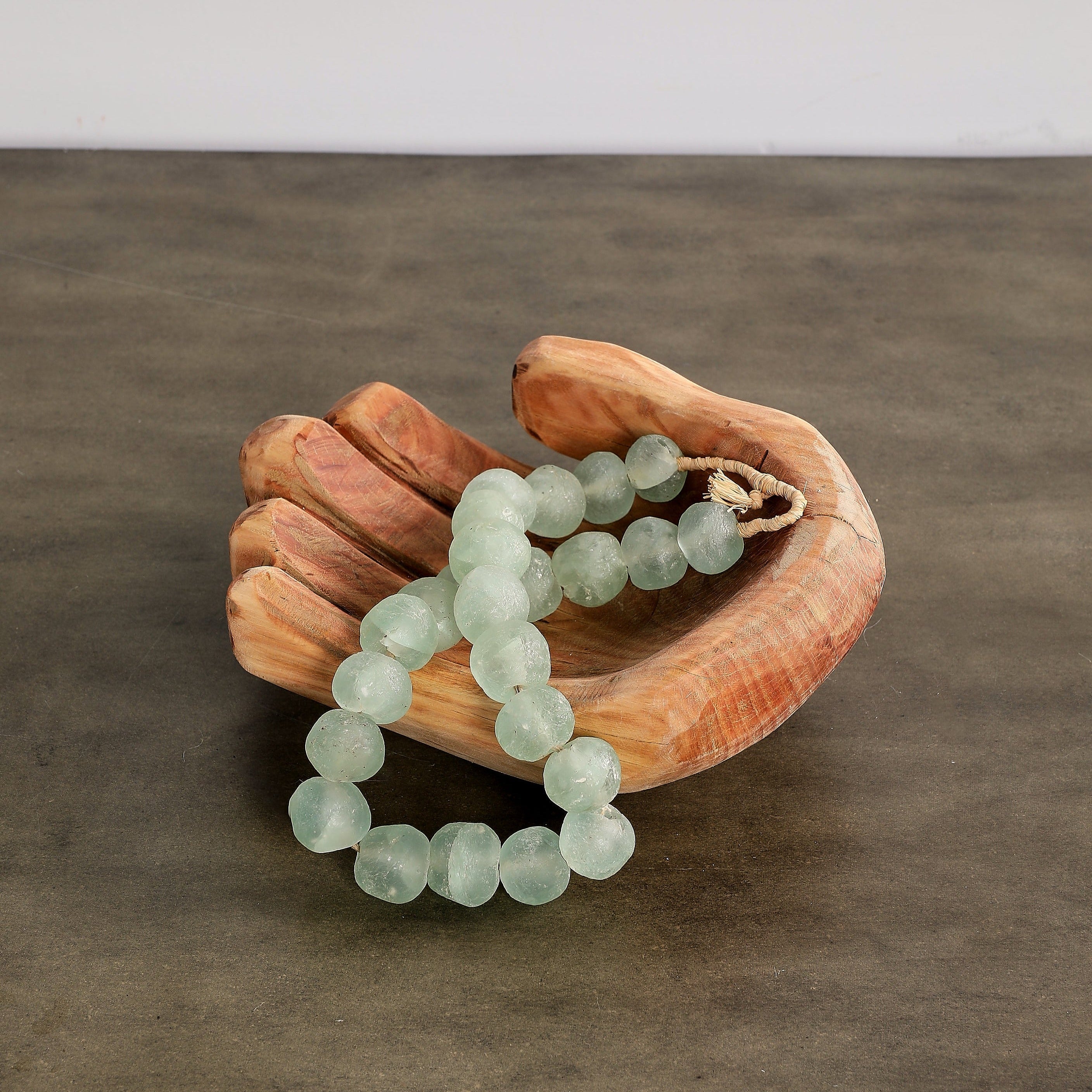 Cupped Hand Natural Eucalyptus Wood Bowl Sculpture-2